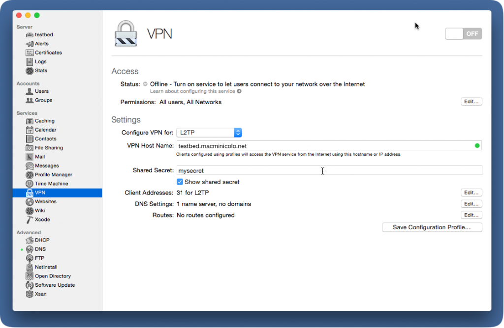 how to create your own vpn server mac