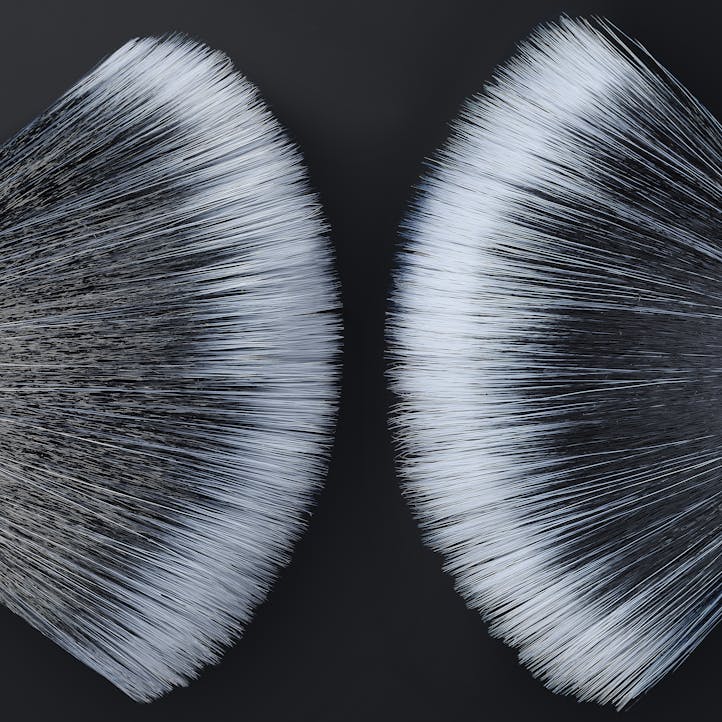 Image of the top of 2 Morphe Highlighter brushes.