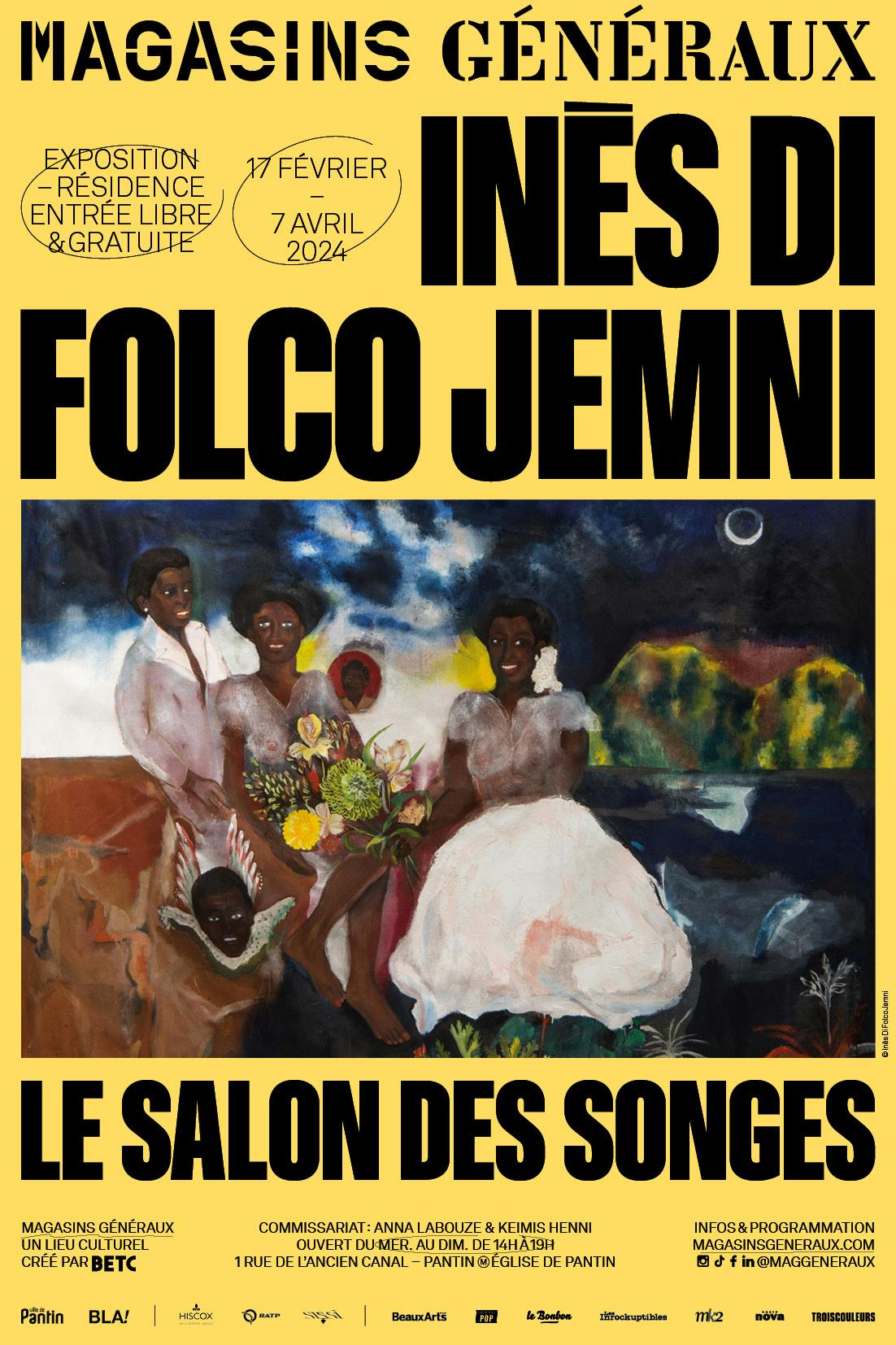 Le Salon des songes, Inès Di Folco Jemni, contemporary art, exhibition, residency, artist, painting, Magasins Généraux, Pantin 