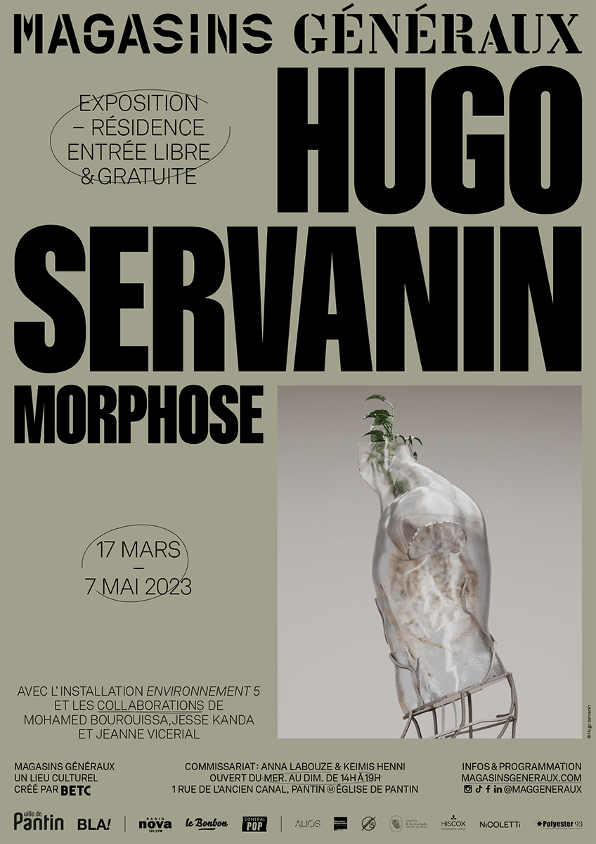 Hugo Servanin, Morphose, exhibition, residency, artist, sculpture, géant, giant, contemporary art, Magasins Généraux, Pantin