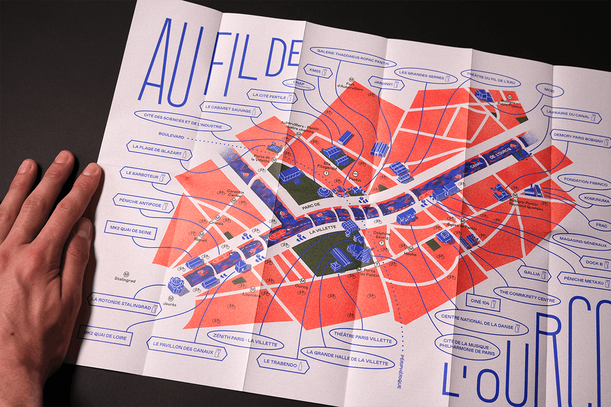 Carte « Au fil de l’Ourcq », 2021 © Magasins Généraux