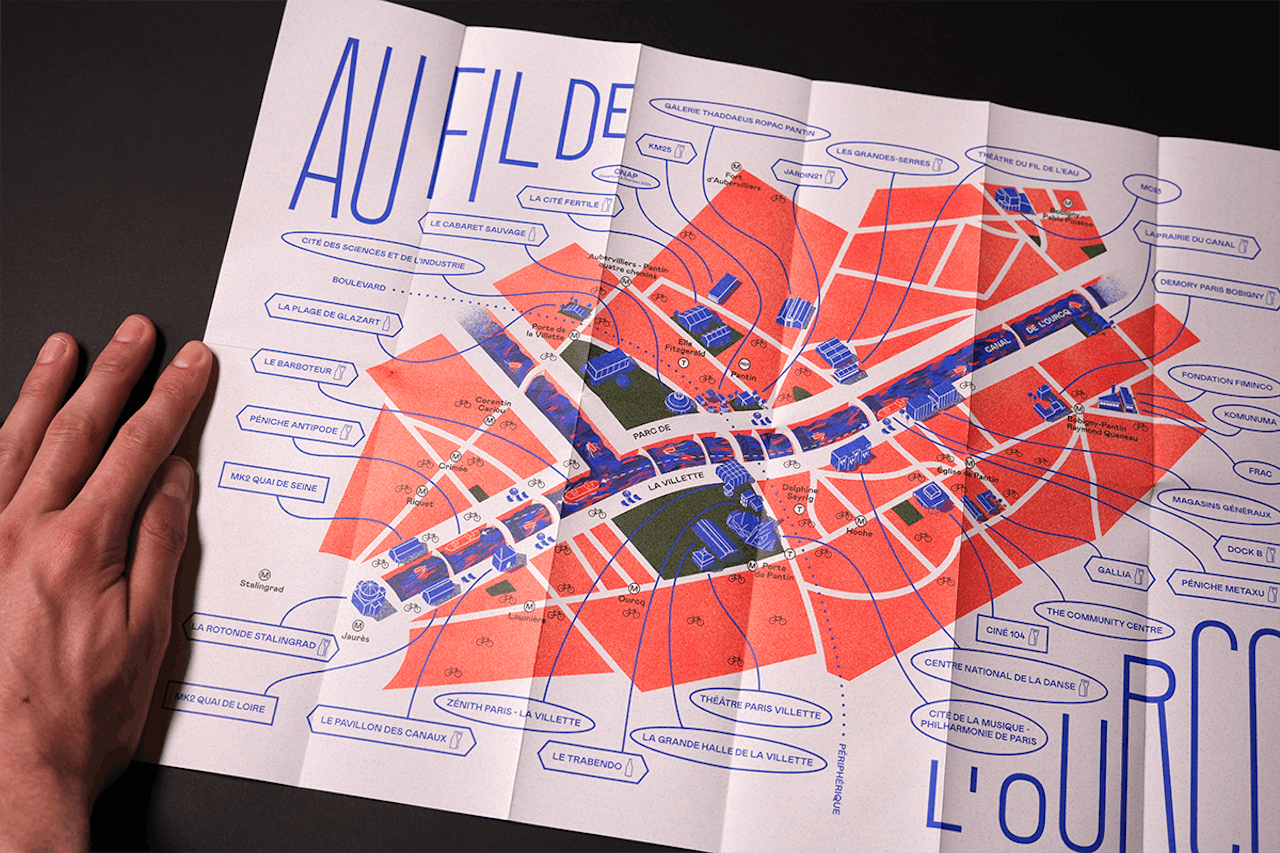 Carte « Au fil de l’Ourcq », 2021 © Magasins Généraux