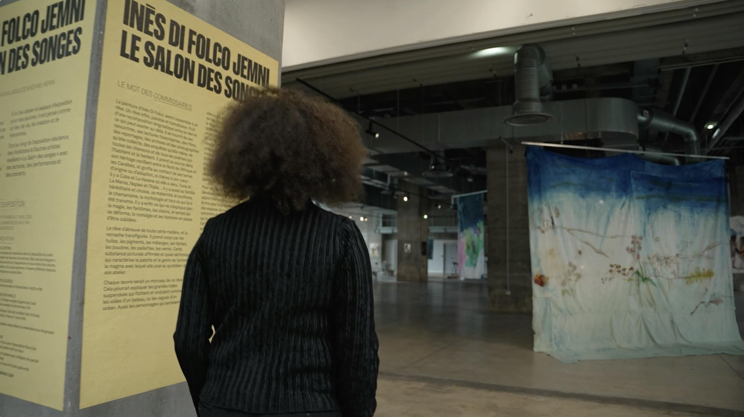 Le Salon des songes, Inès Di Folco Jemni, exposition-résidence, peinture, hospitalité, spiritualité, installation, Magasins Généraux, Pantin, exposition