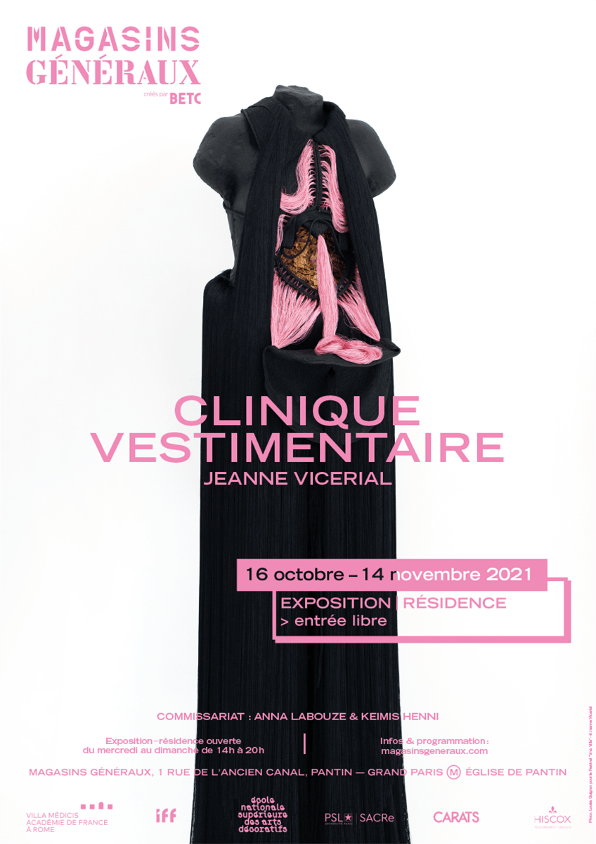 Jeanne Vicerial, design, fashion, couture, contemporary art, residency, Clinique vestimentaire, Magasins Généraux, Pantin