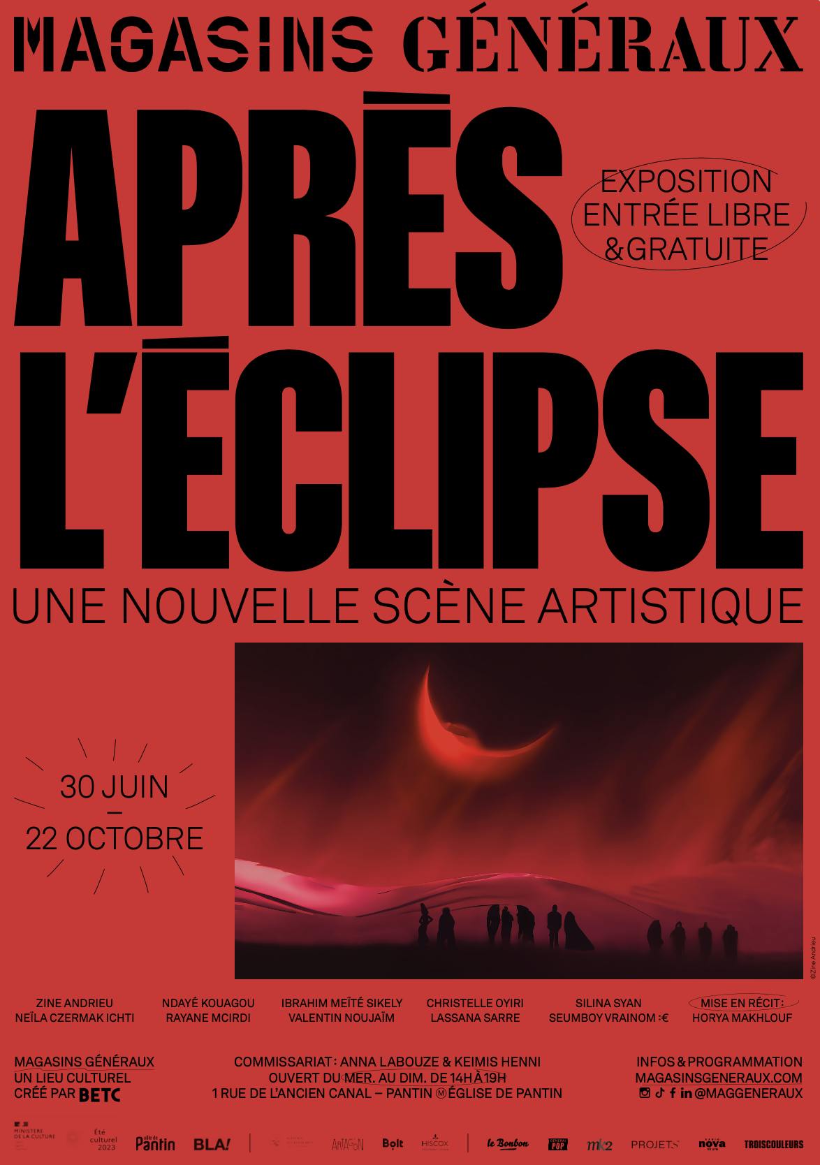 Après L'Éclipse, exposition collective, art contemporain, Magasins Généraux, Pantin