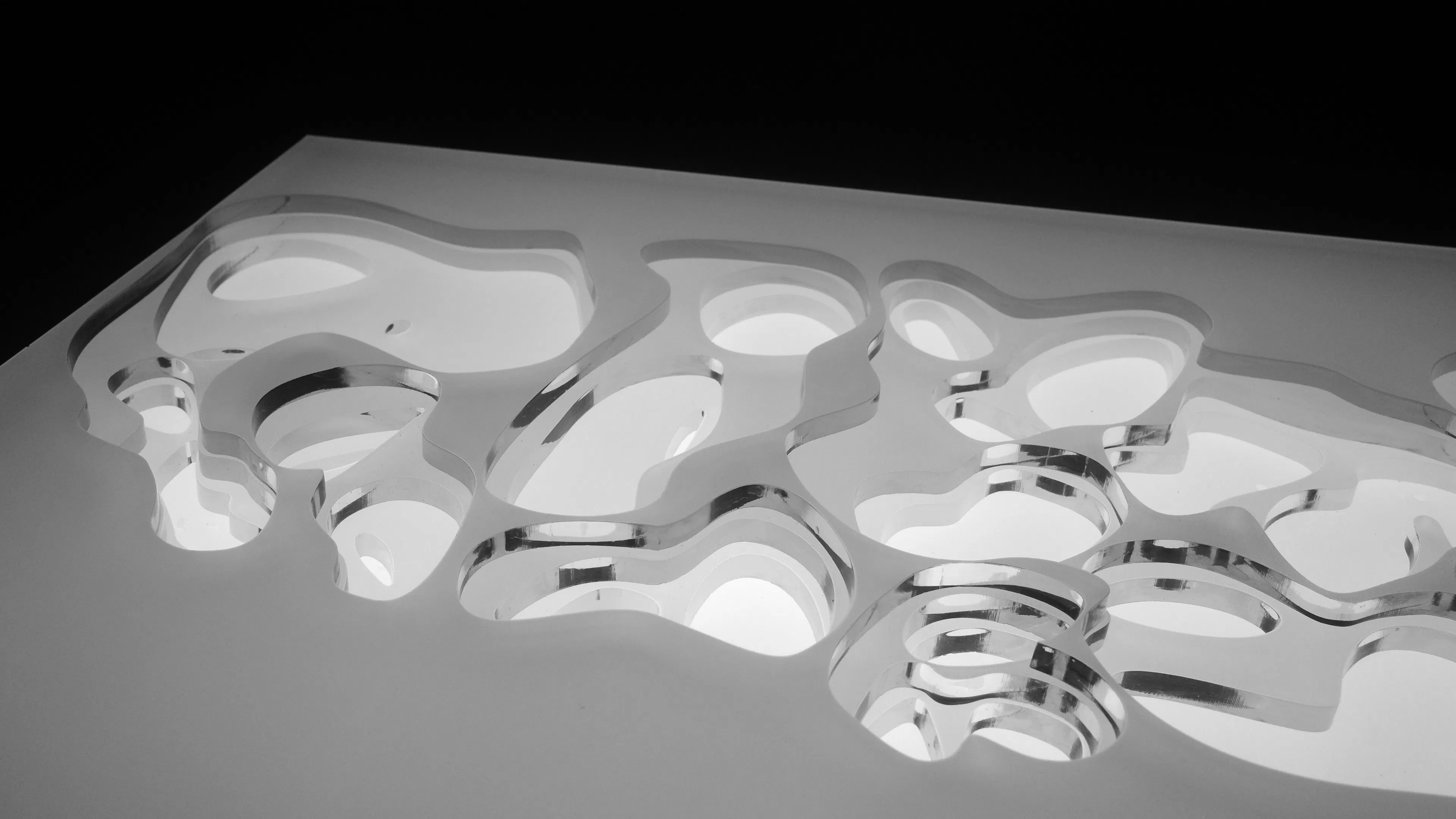 Horizontal photo of data sculpture