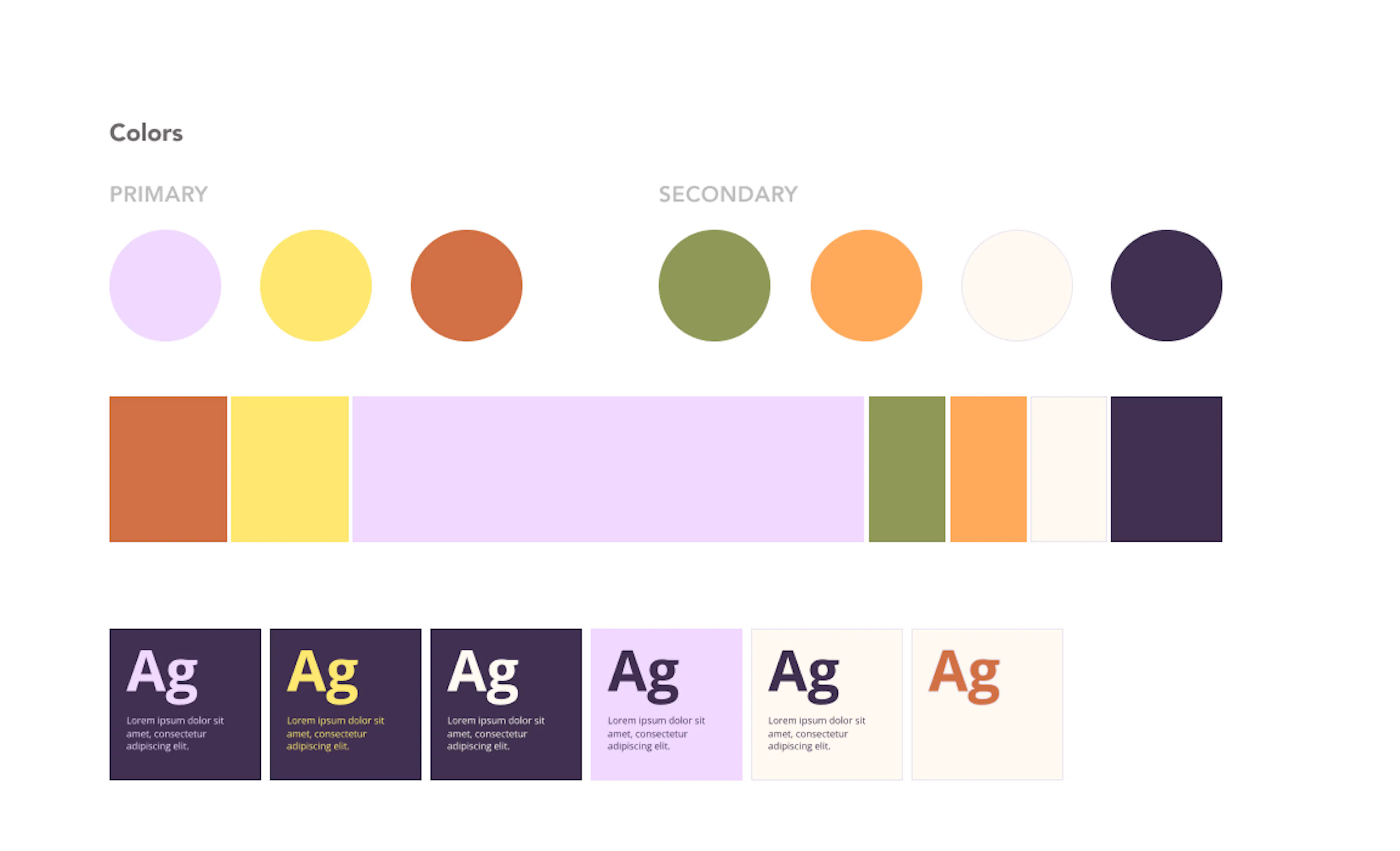 Design strategy colors with accessible text examples