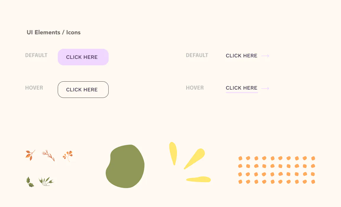 Design strategy UI elements and icons