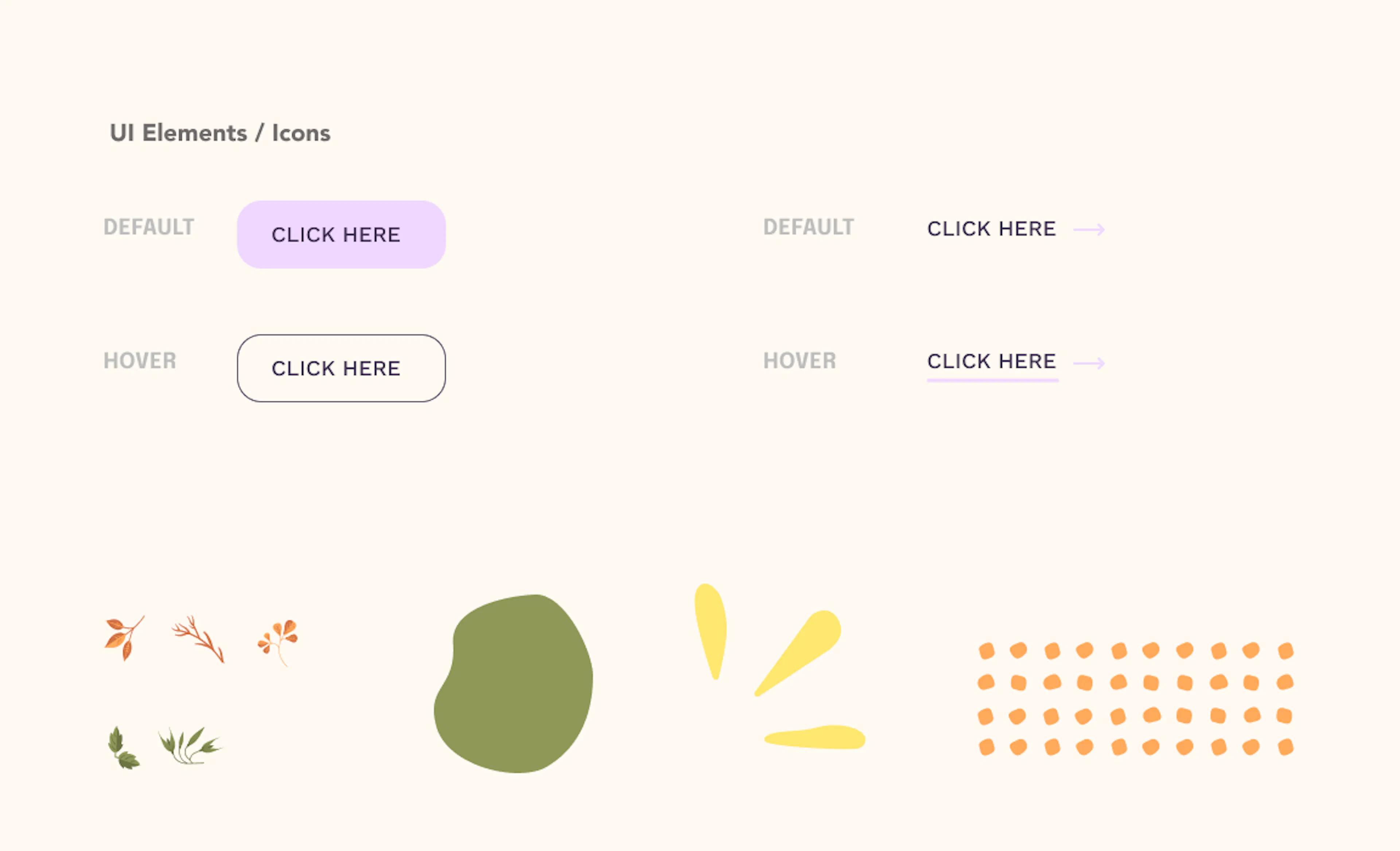 Design strategy UI elements and icons