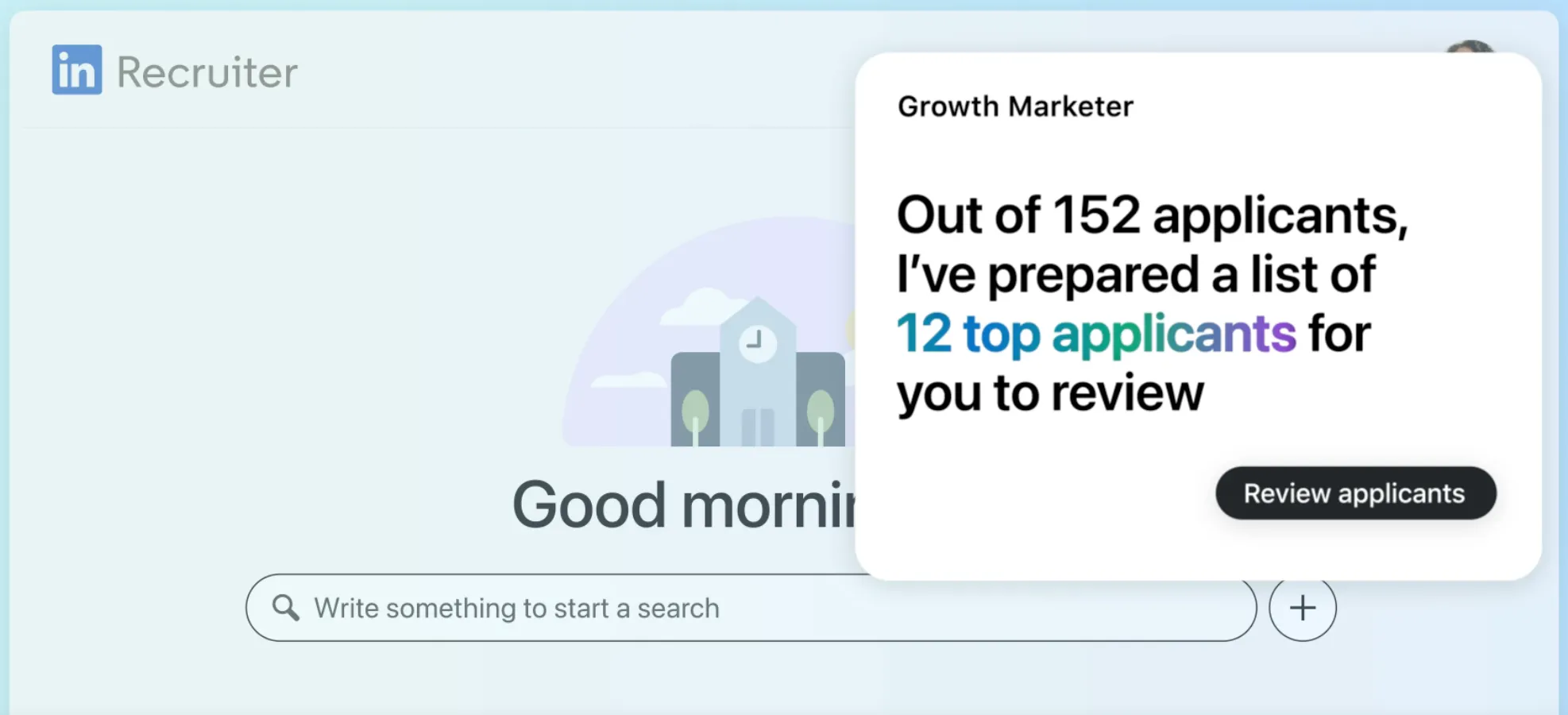 Top applicant notification