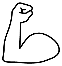 Sticker illustration biceps