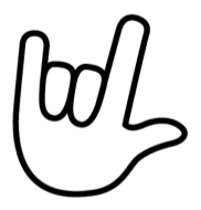 Sticker illustration signe main
