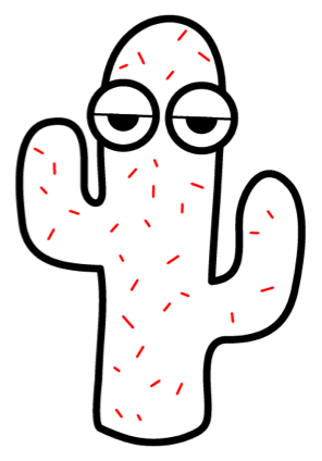 Sticker illustration cactus