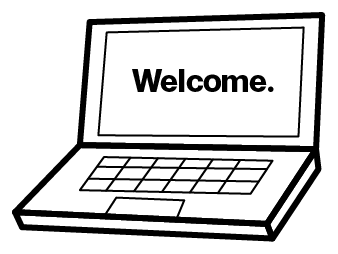 Sticker illustration welcome