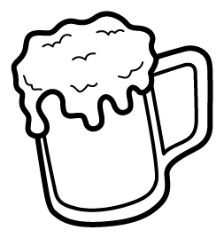 Sticker illustration bière
