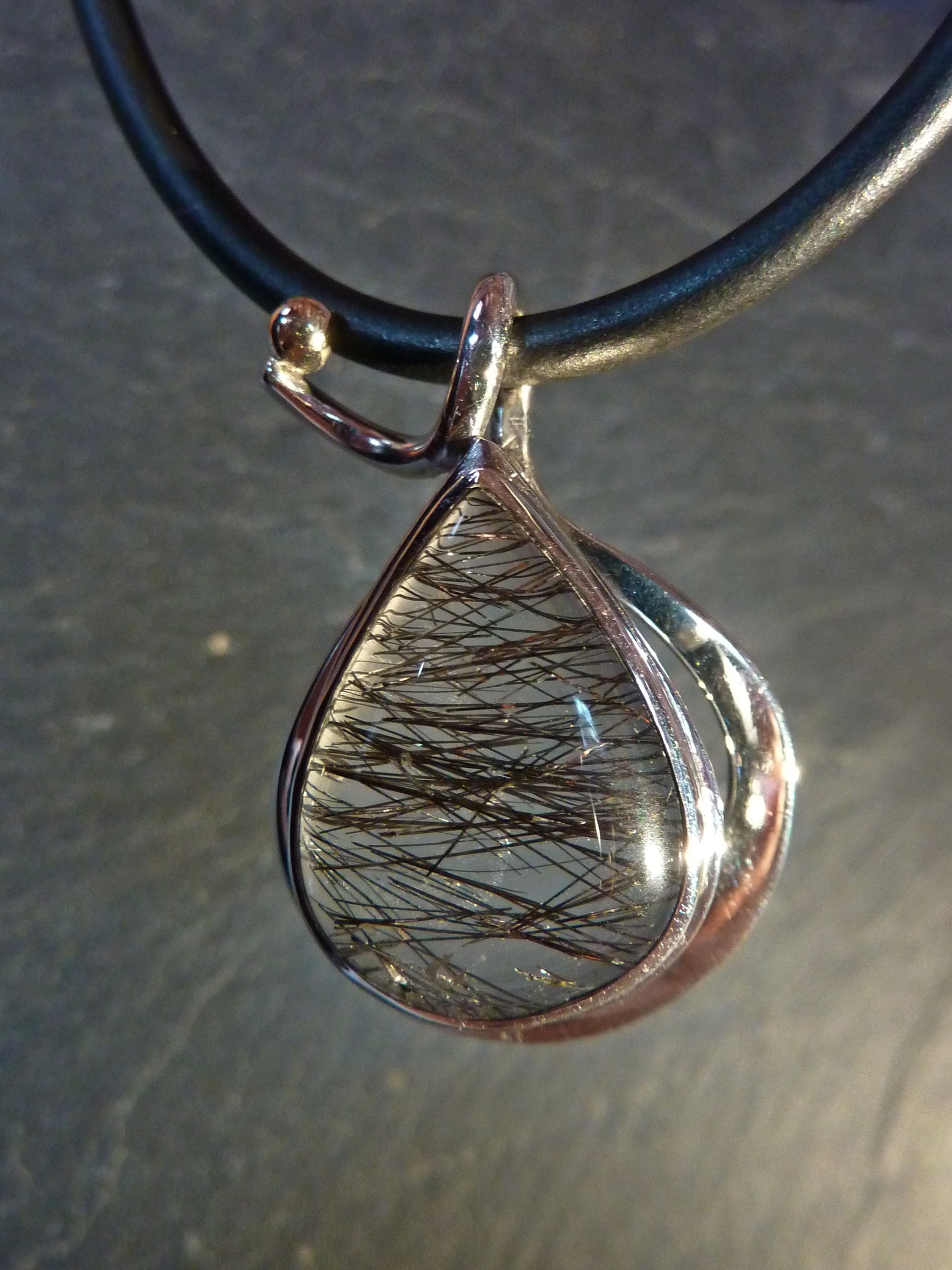 Pendentif Quarz graphite