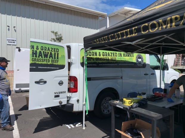 Maui Cattle Company drive up sale