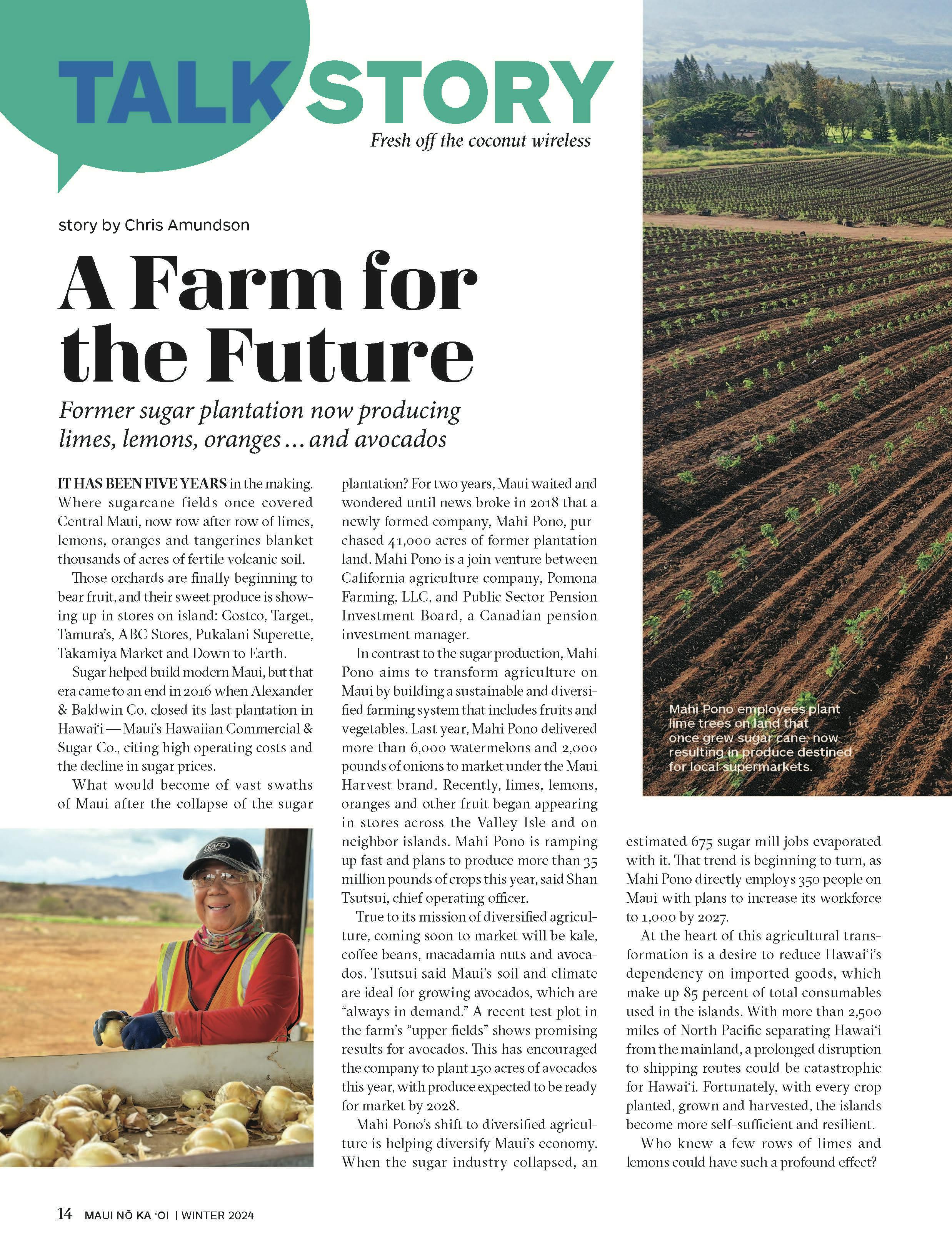 "Talk Story" A Farm for the Future article