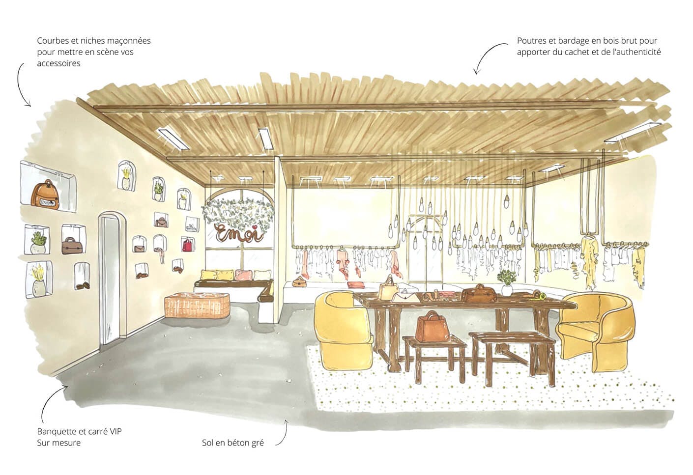 Maison Maslag / Projet / Professionnels / BOUTIQUE EMOI