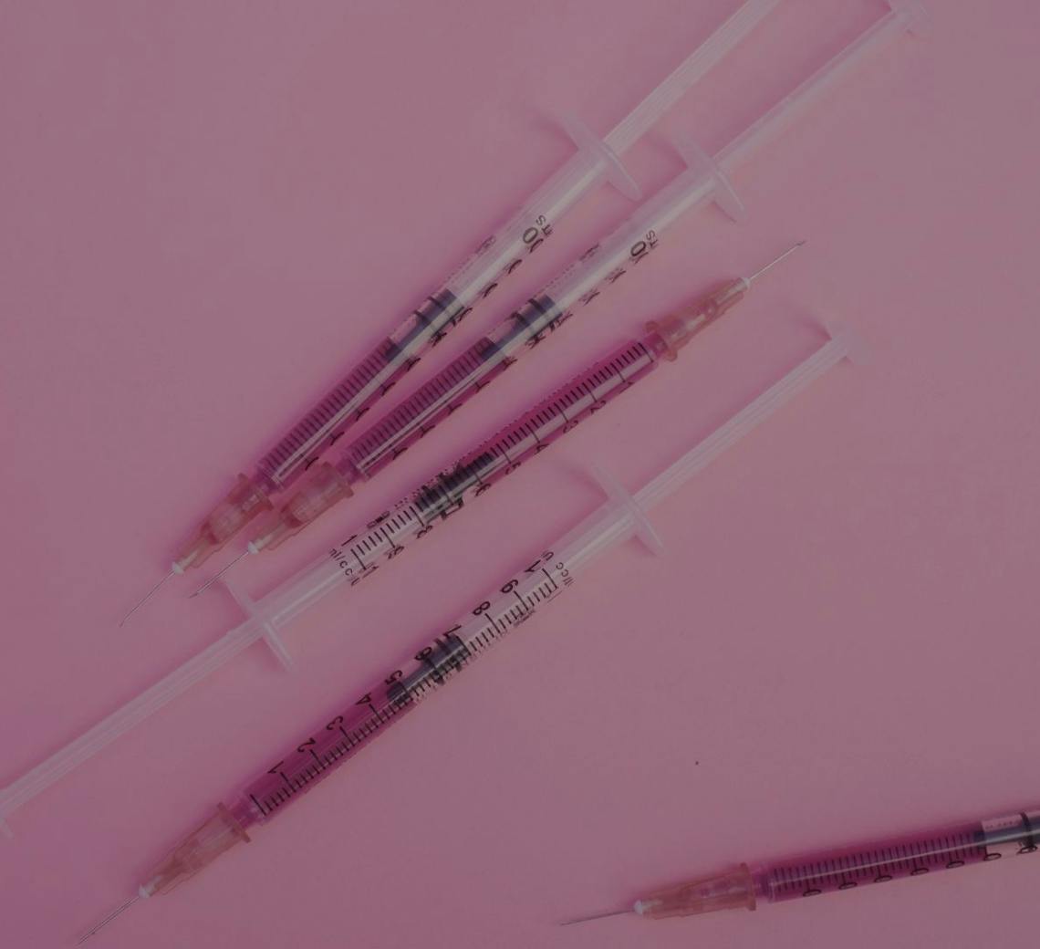 Seringues pour injections médecine esthétique.