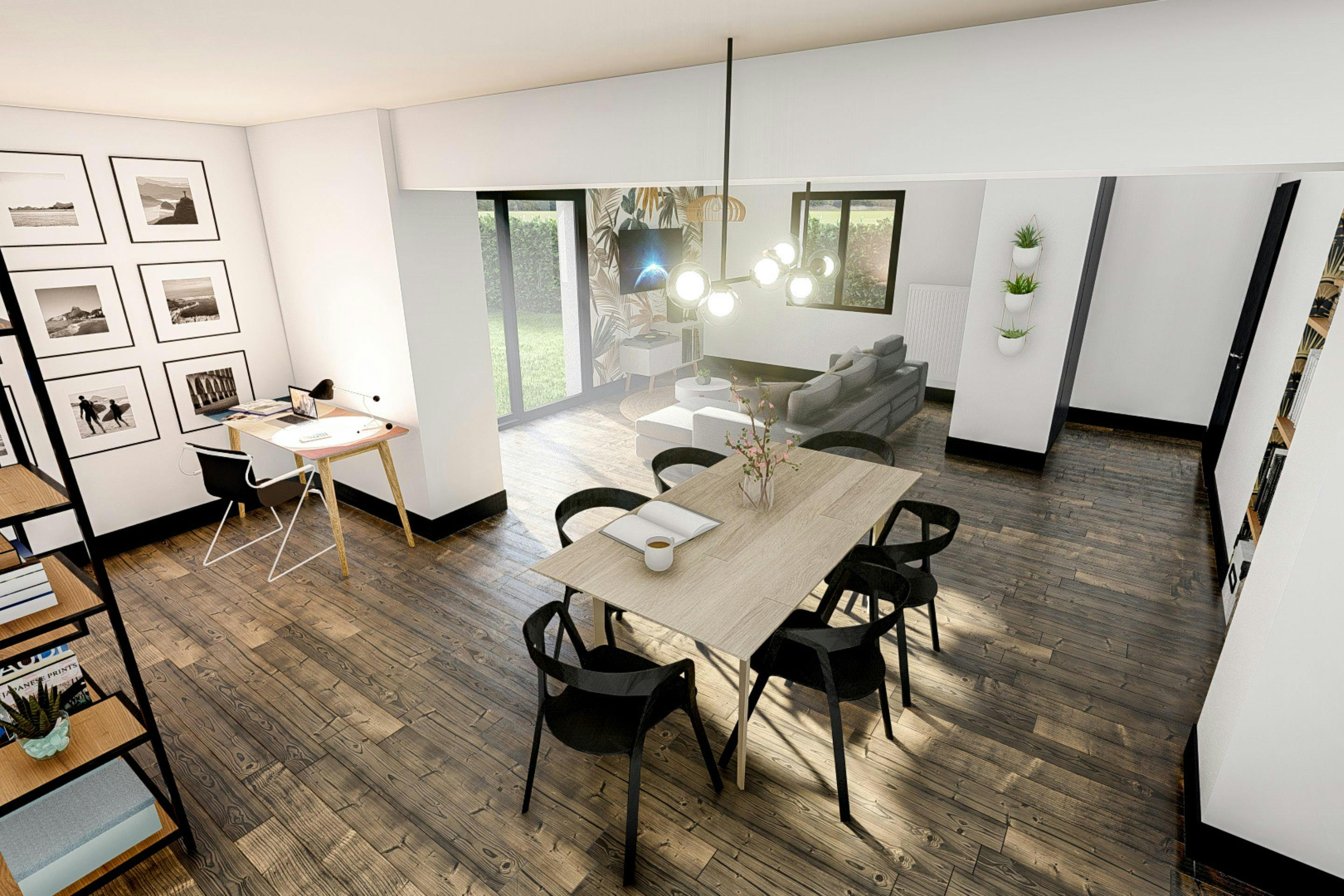 extension crée par Maitrise et Concept vue de la nouvelle pièce de vie