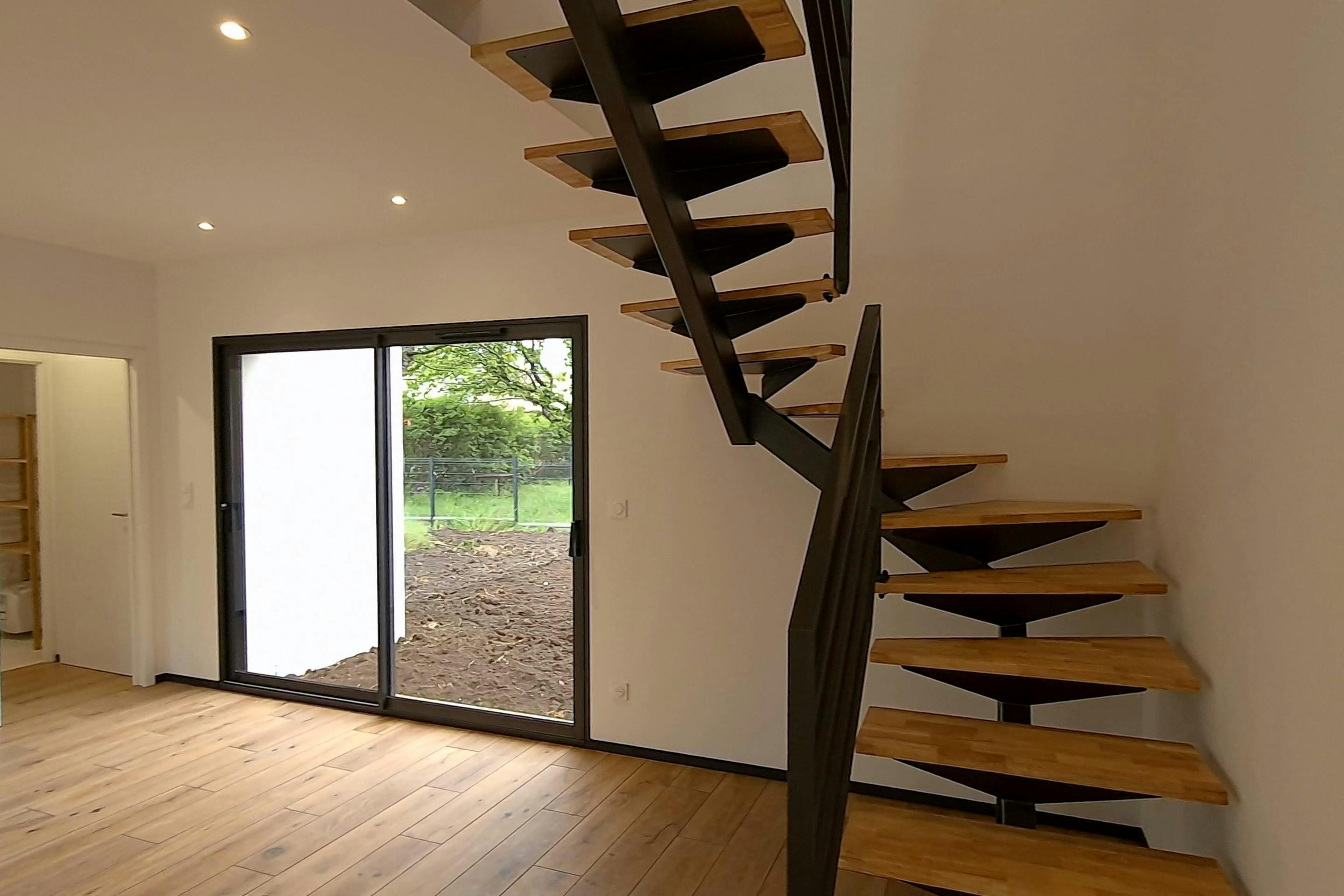 escalier bois métal sur mesure pour villa