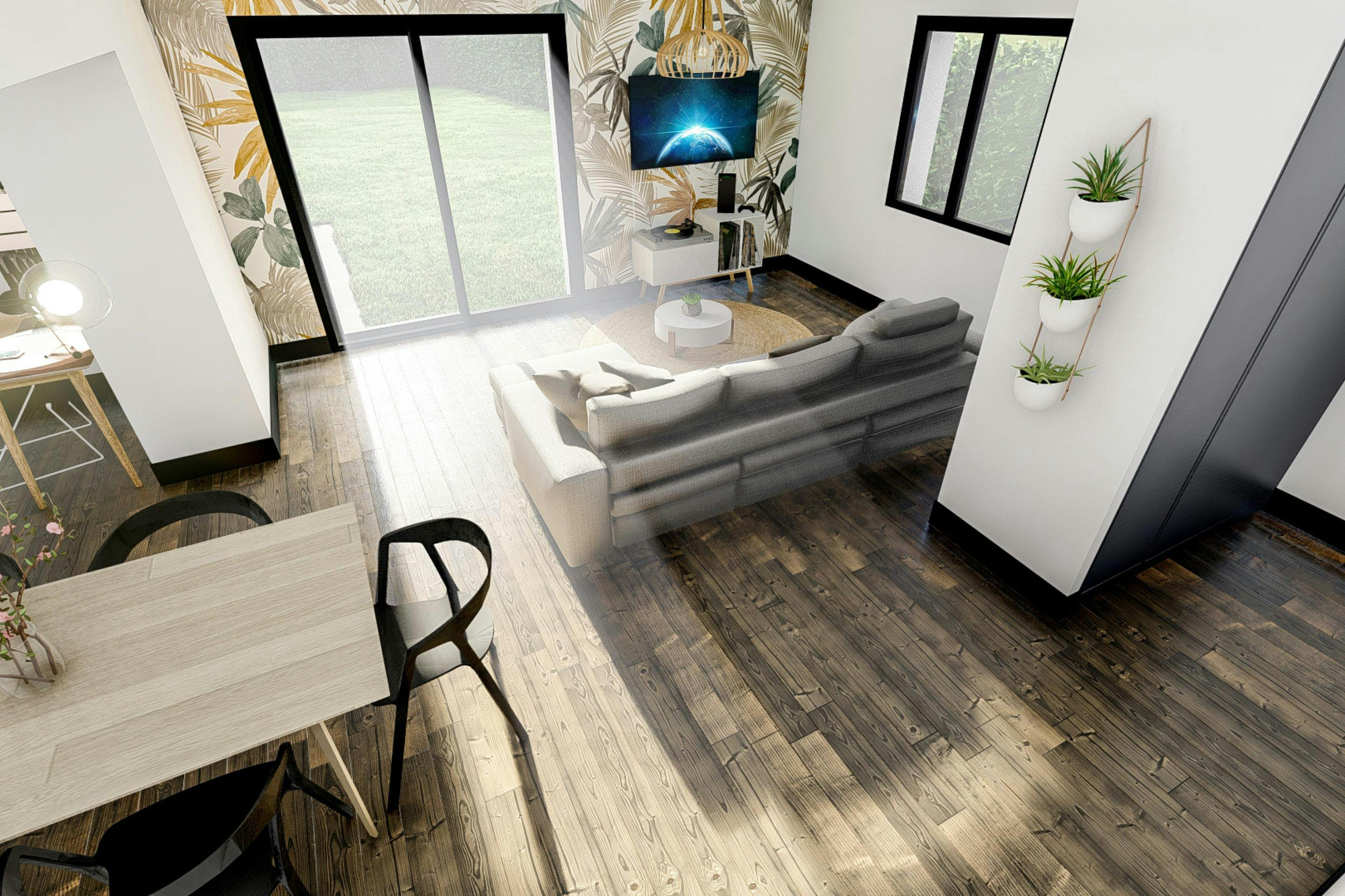 extension crée par Maitrise et Concept vue du nouveau salon