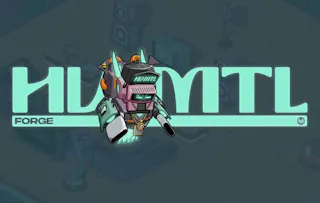 Big title "HV-MTL Forge" with a little robot avatar in the foreground.