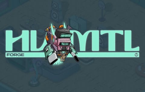 Big title "HV-MTL Forge" with a little robot avatar in the foreground.