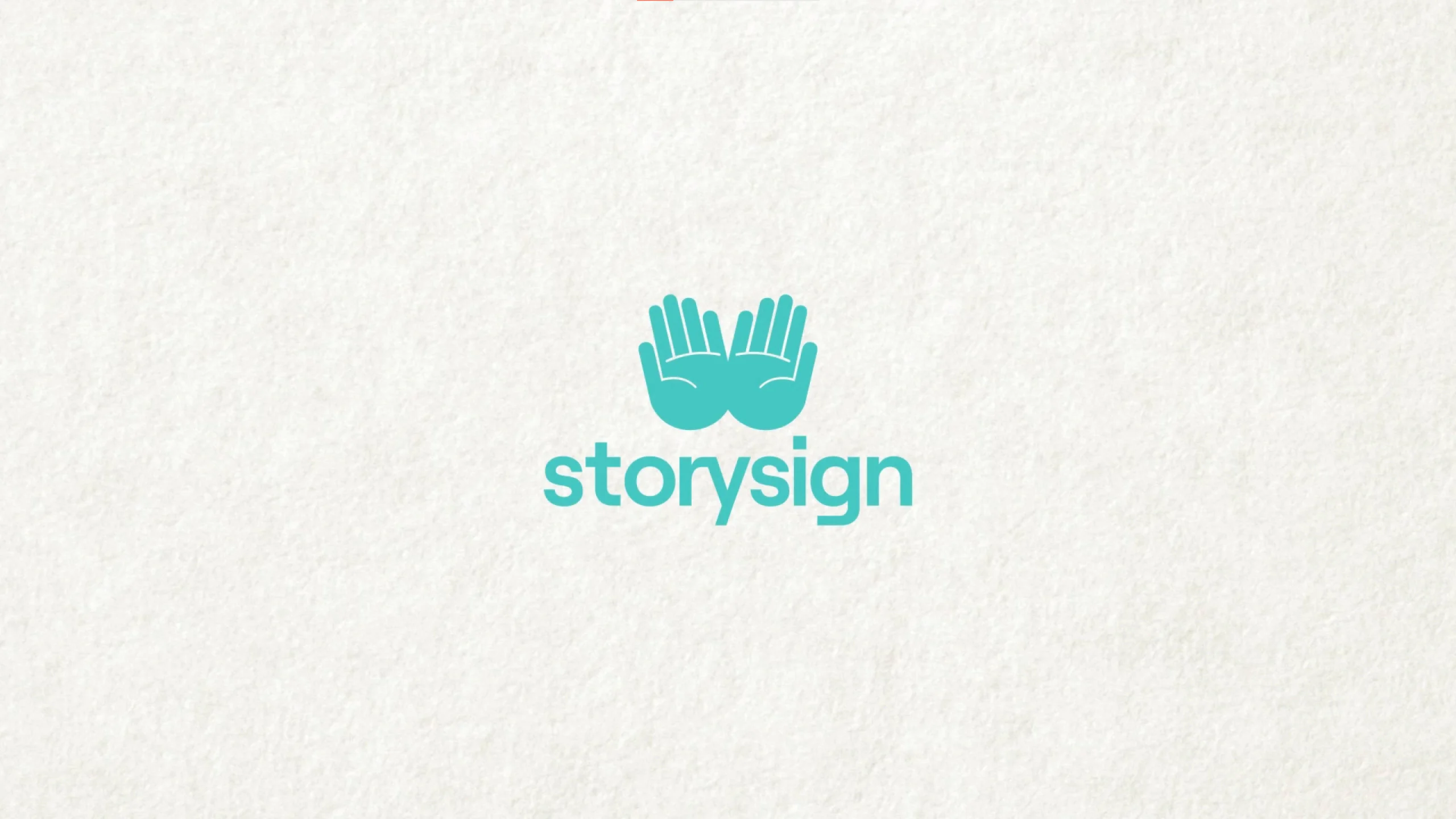 Storysign logo : two blues hands