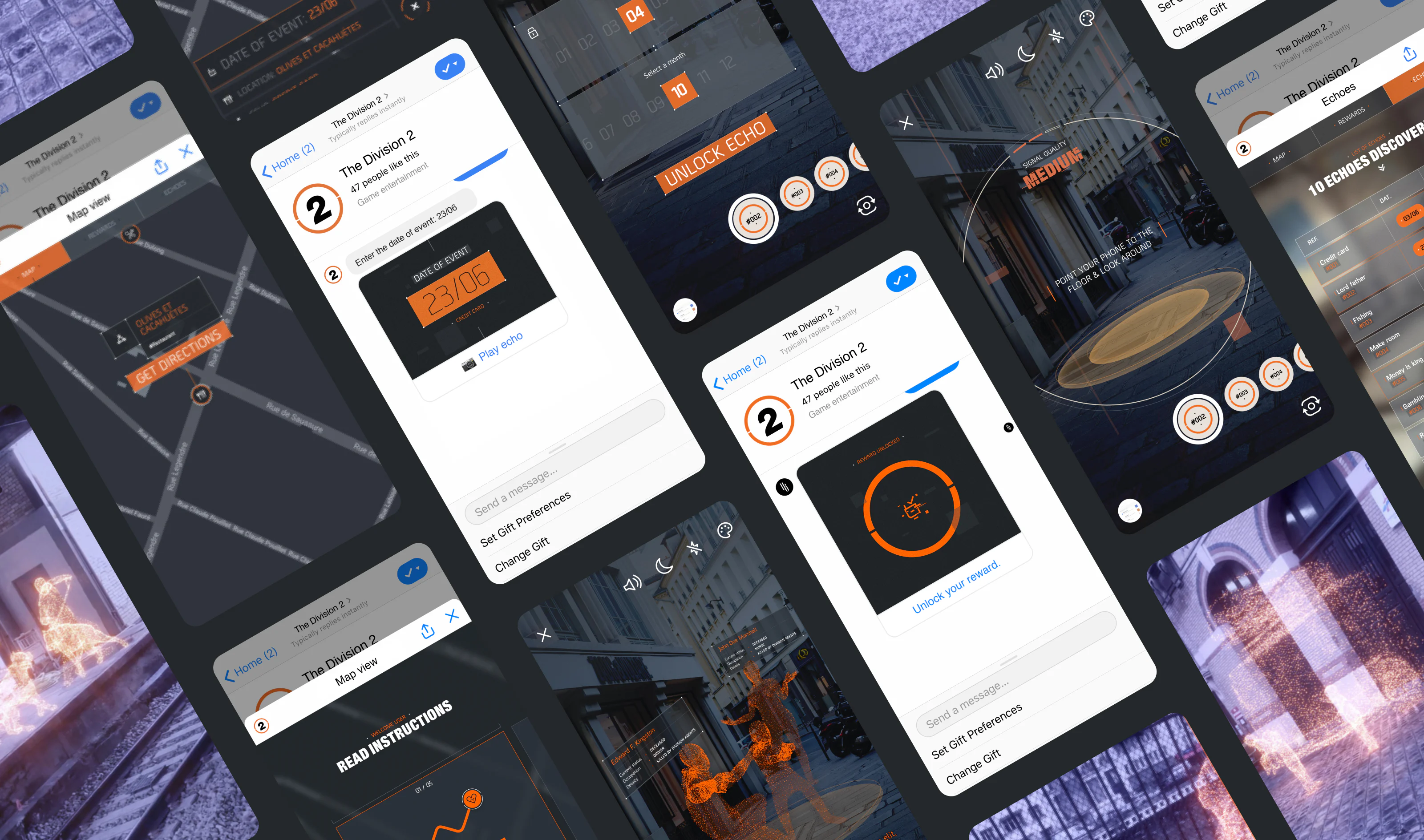 Mosaic of extracts of the project