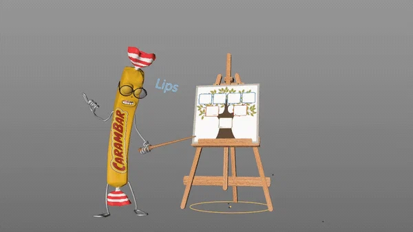 Gif of a professor carambar