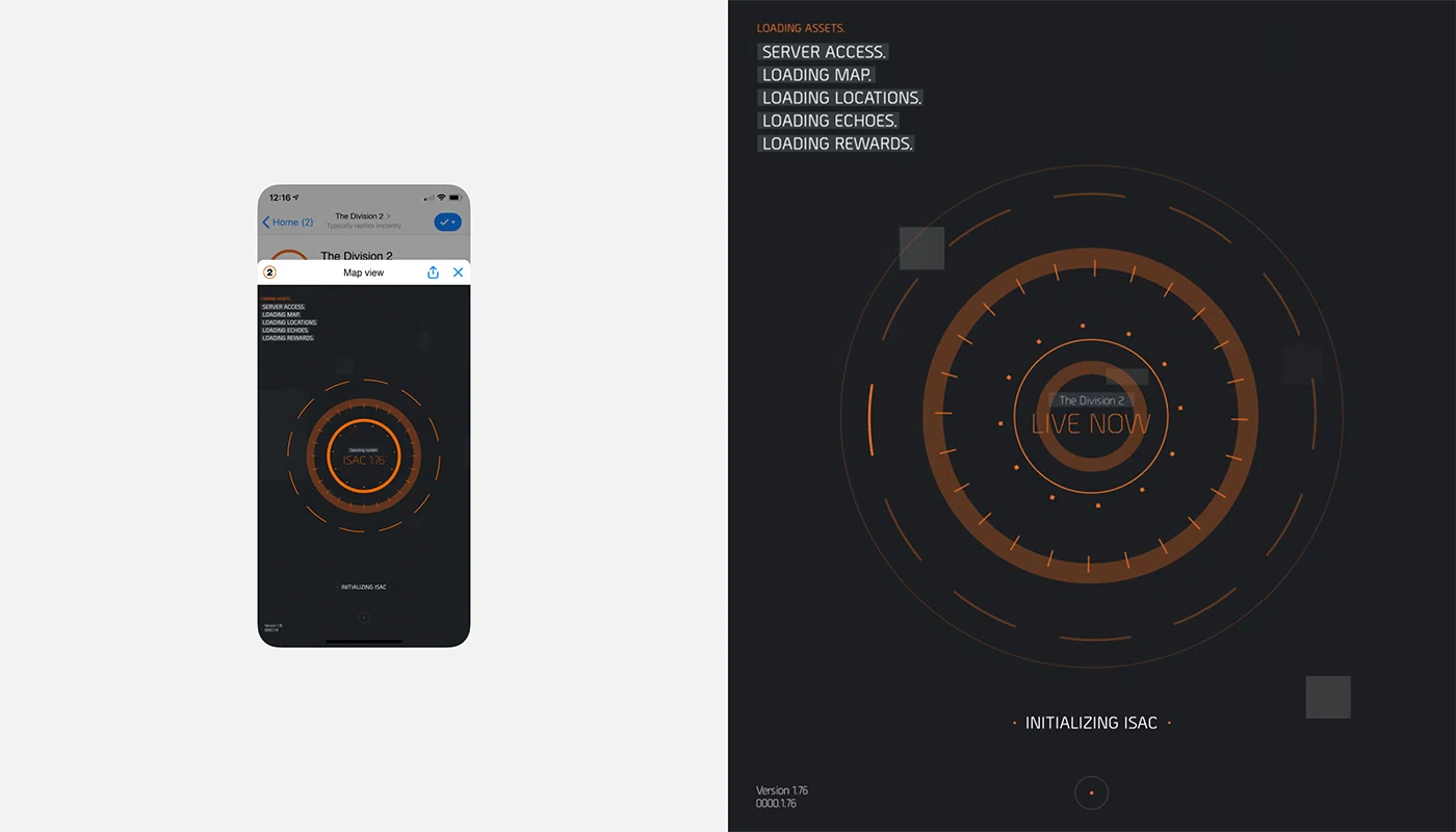 Gif of an interface detail : live now
