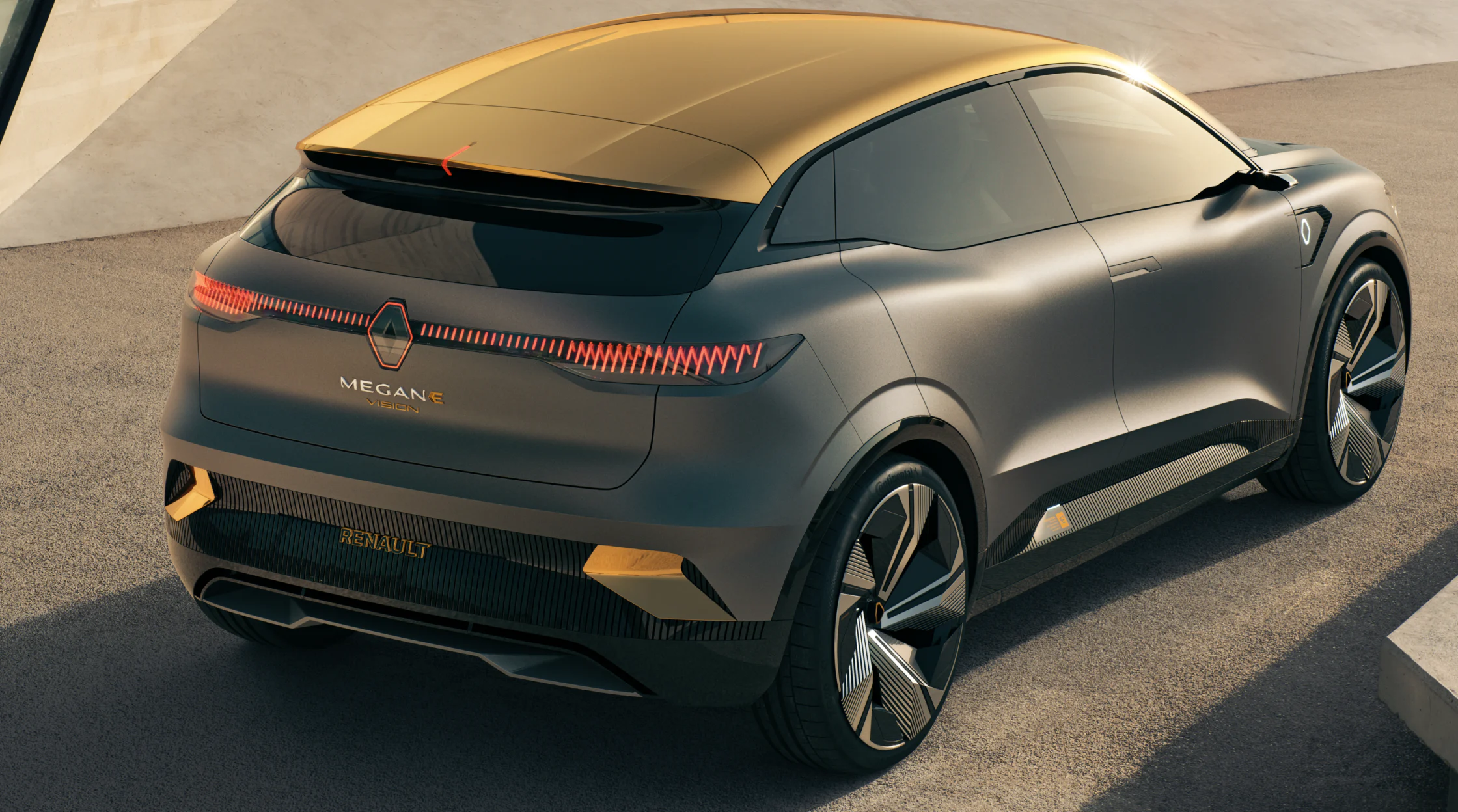 Renault MEGANE eVISION viewed from the back