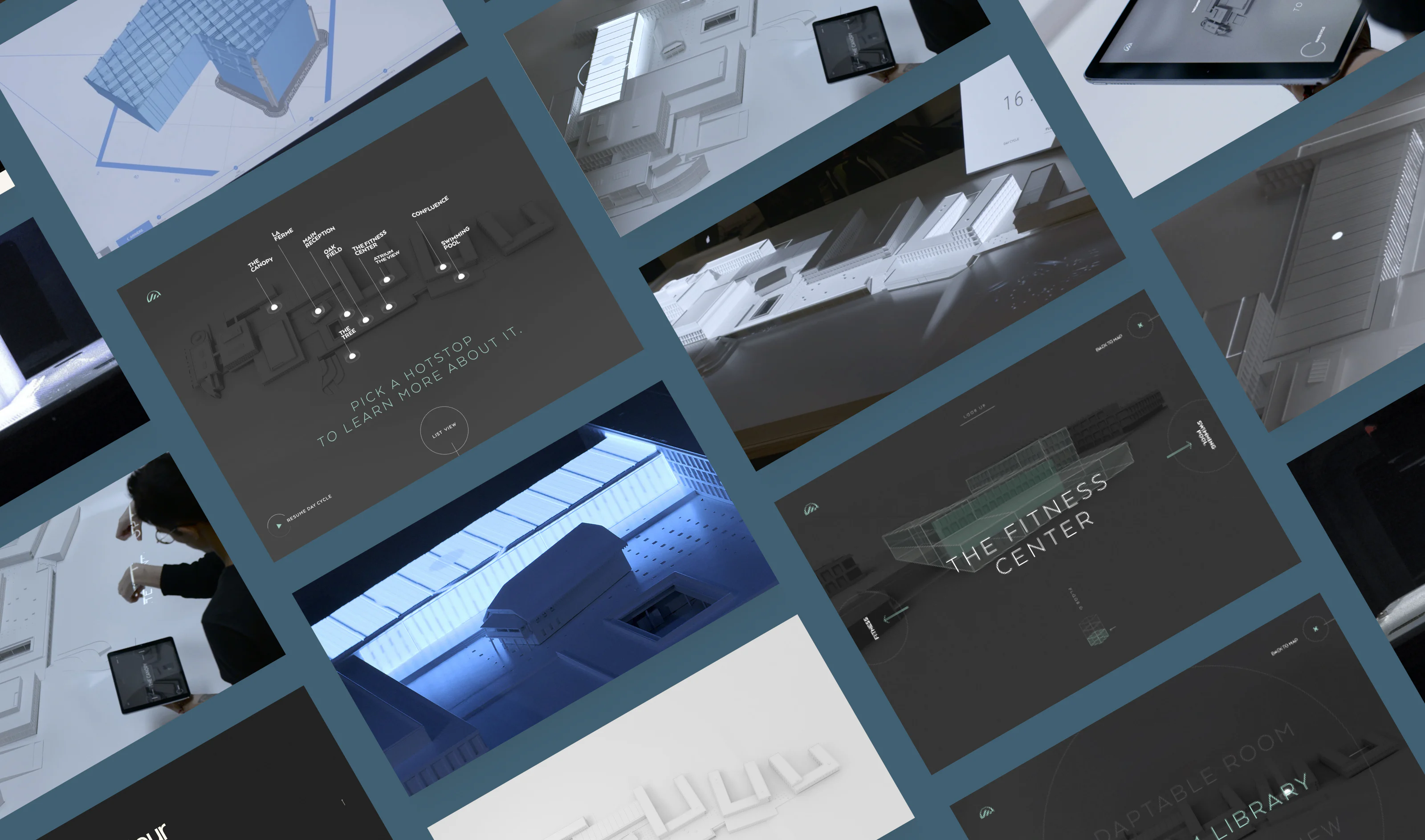 Mosaic of extracts of the project