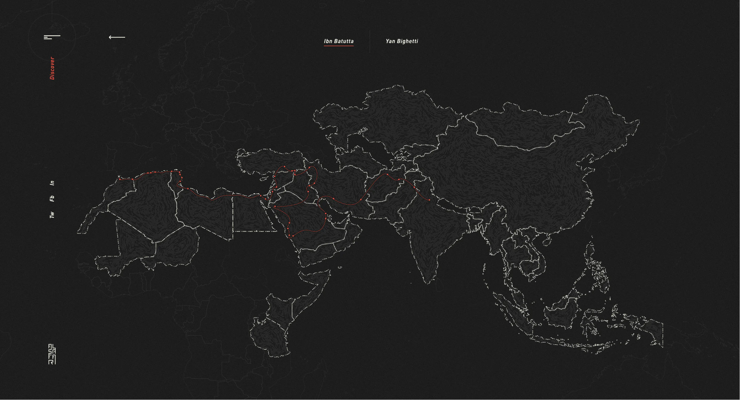 World map in black