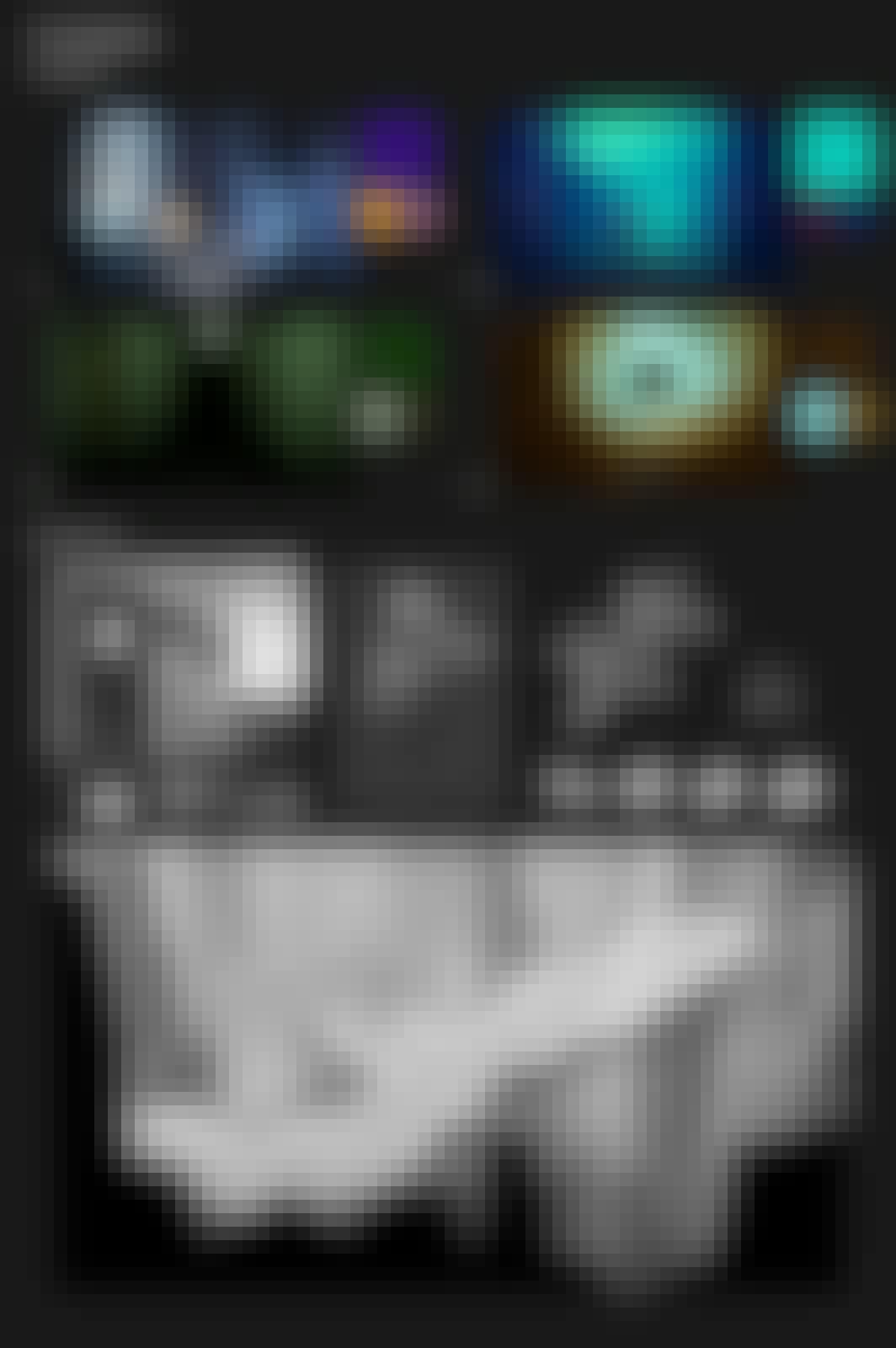 Different screens of the different stage of rendering.