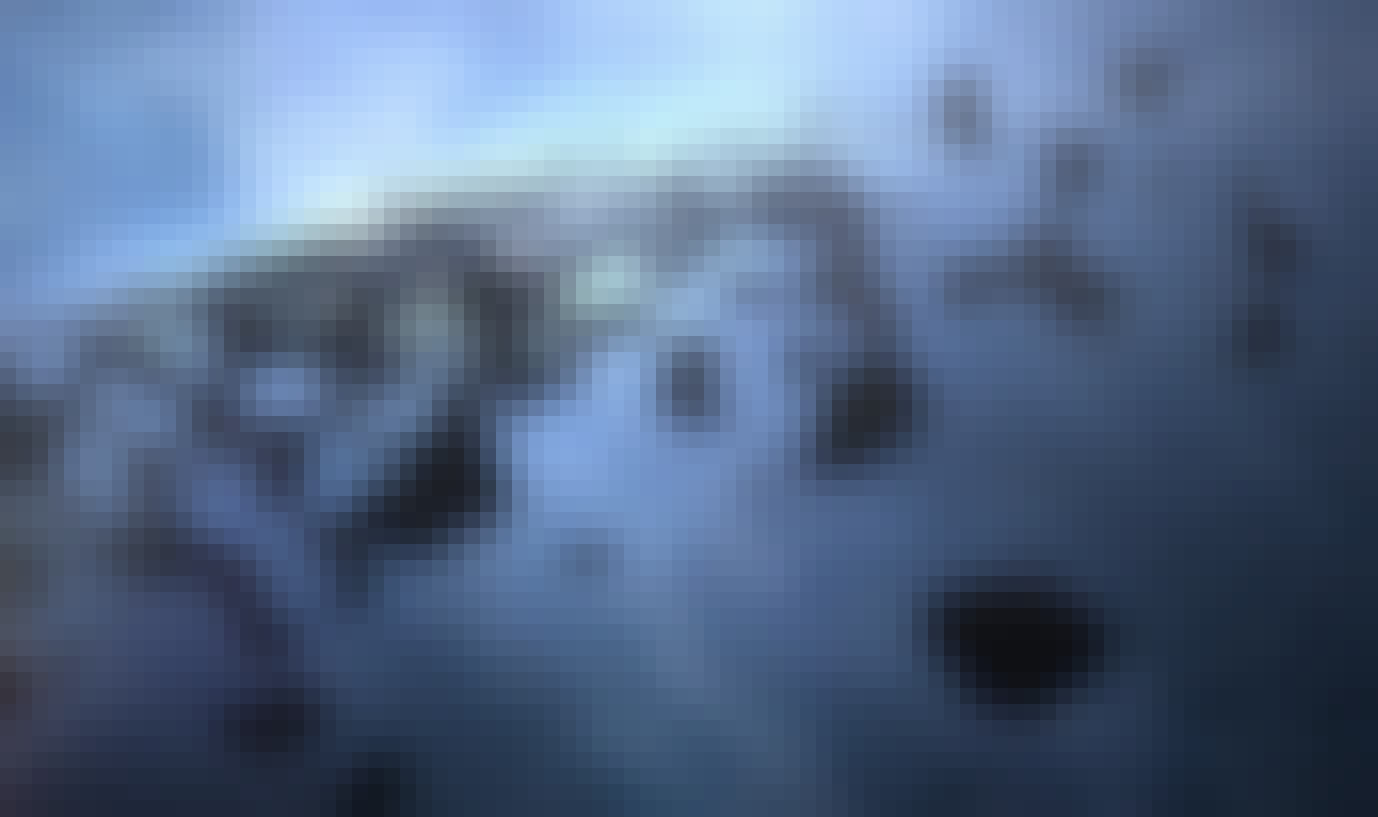 Picture of asteroids in space.