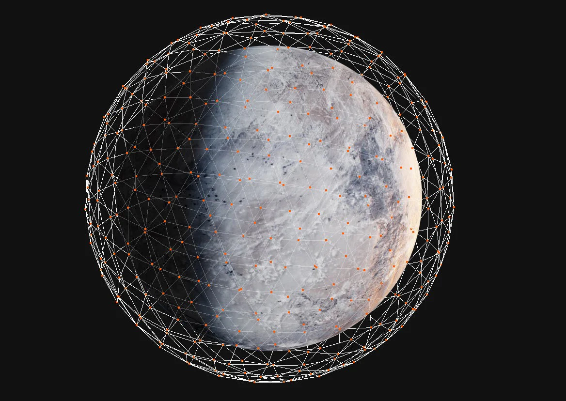 Modeling the surface of the moon.