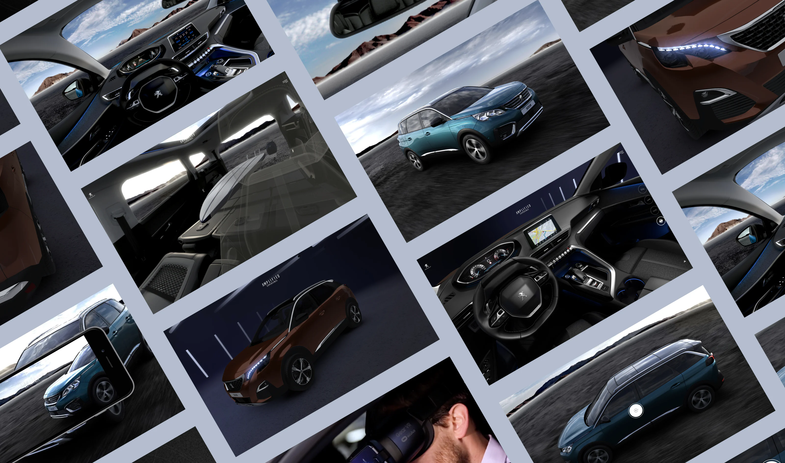 Mosaic of images of the project