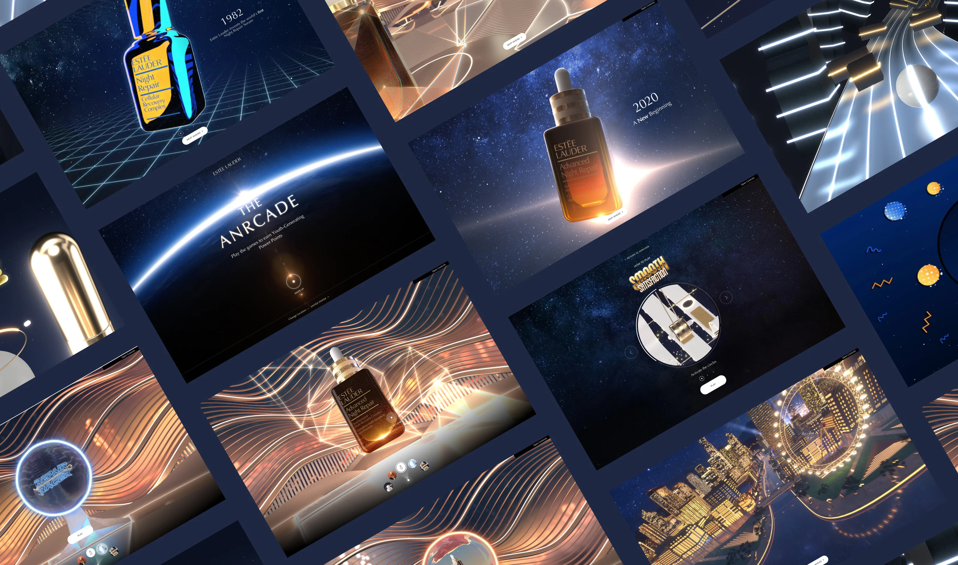 Mosaic of extracts of the website for ANRX5