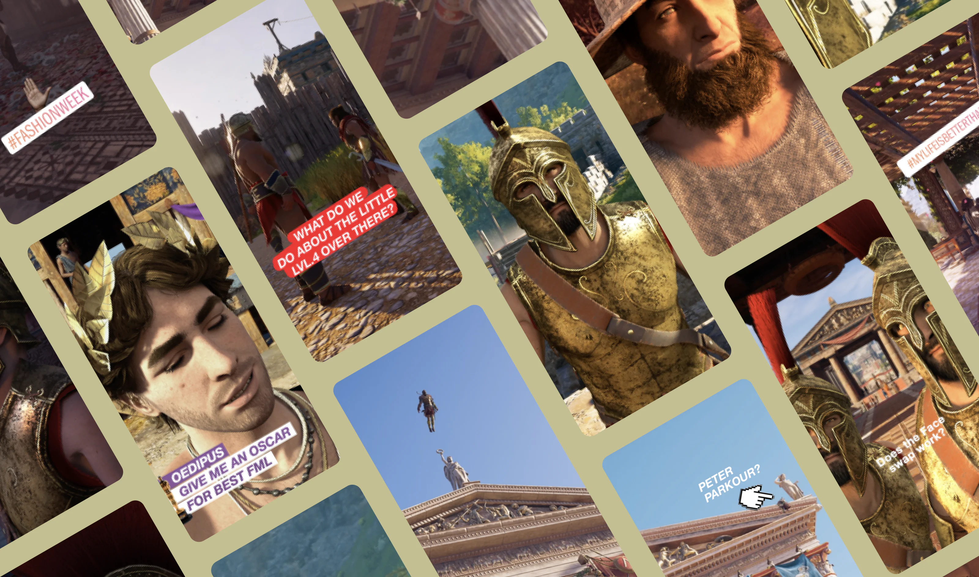 Mosaïc of chosen assets of the project