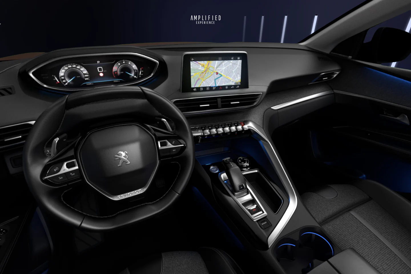 Inside of a Peugeot 3008
