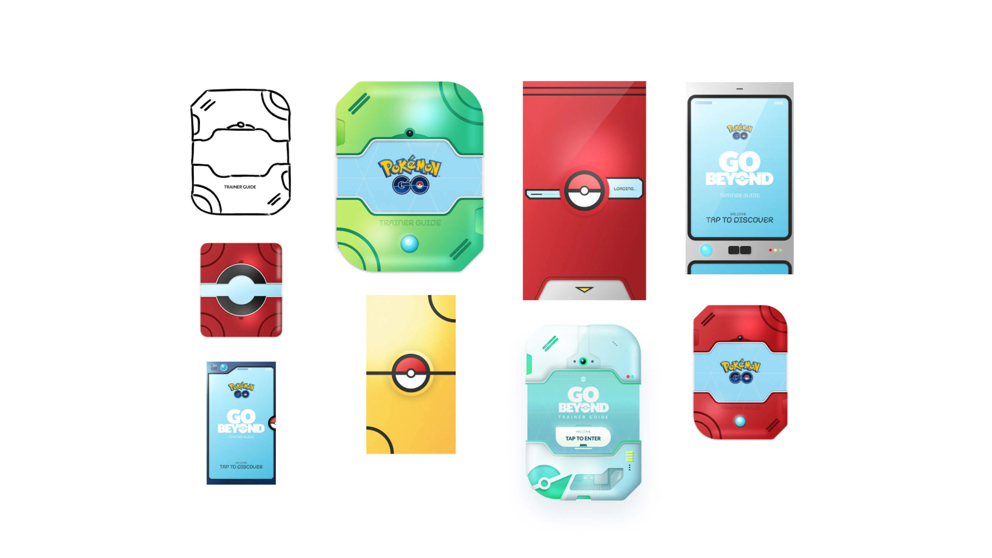 Screens from the Go Beyond App