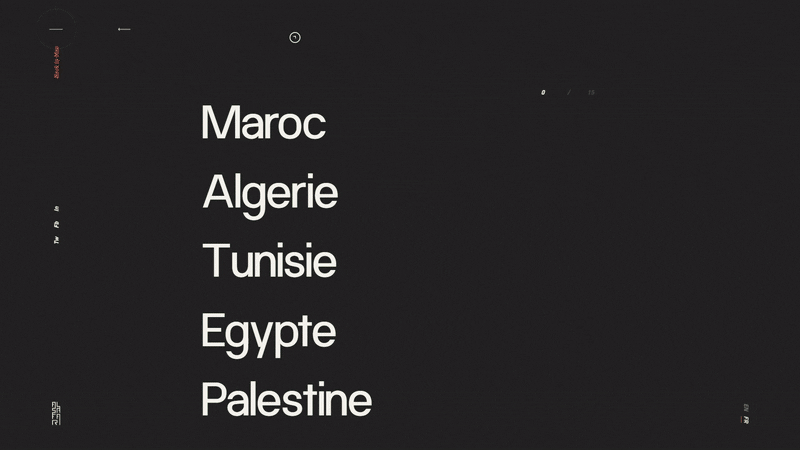 Gif of the website : Morocco, Algeria, Tunisia