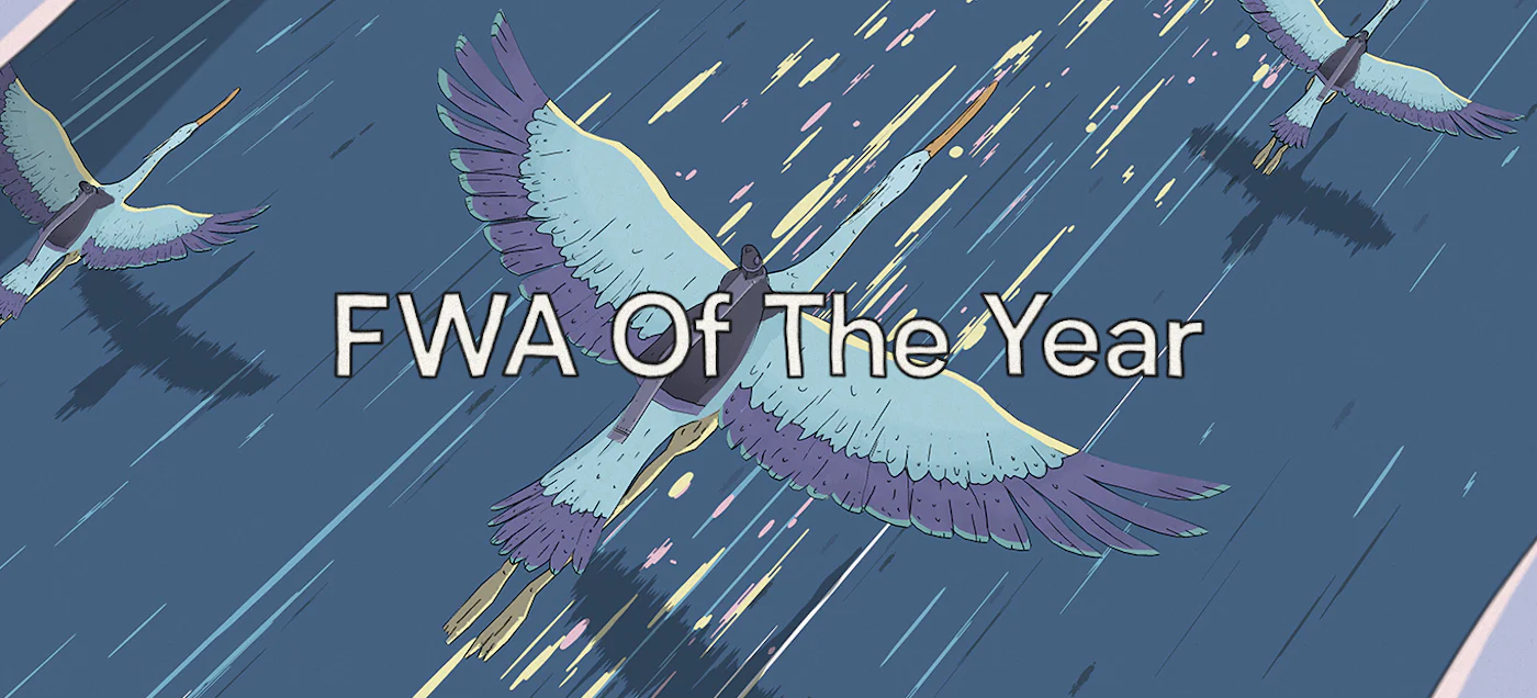 Screenshot from Nomadic Tribe experience, with written FWA of the year. 
