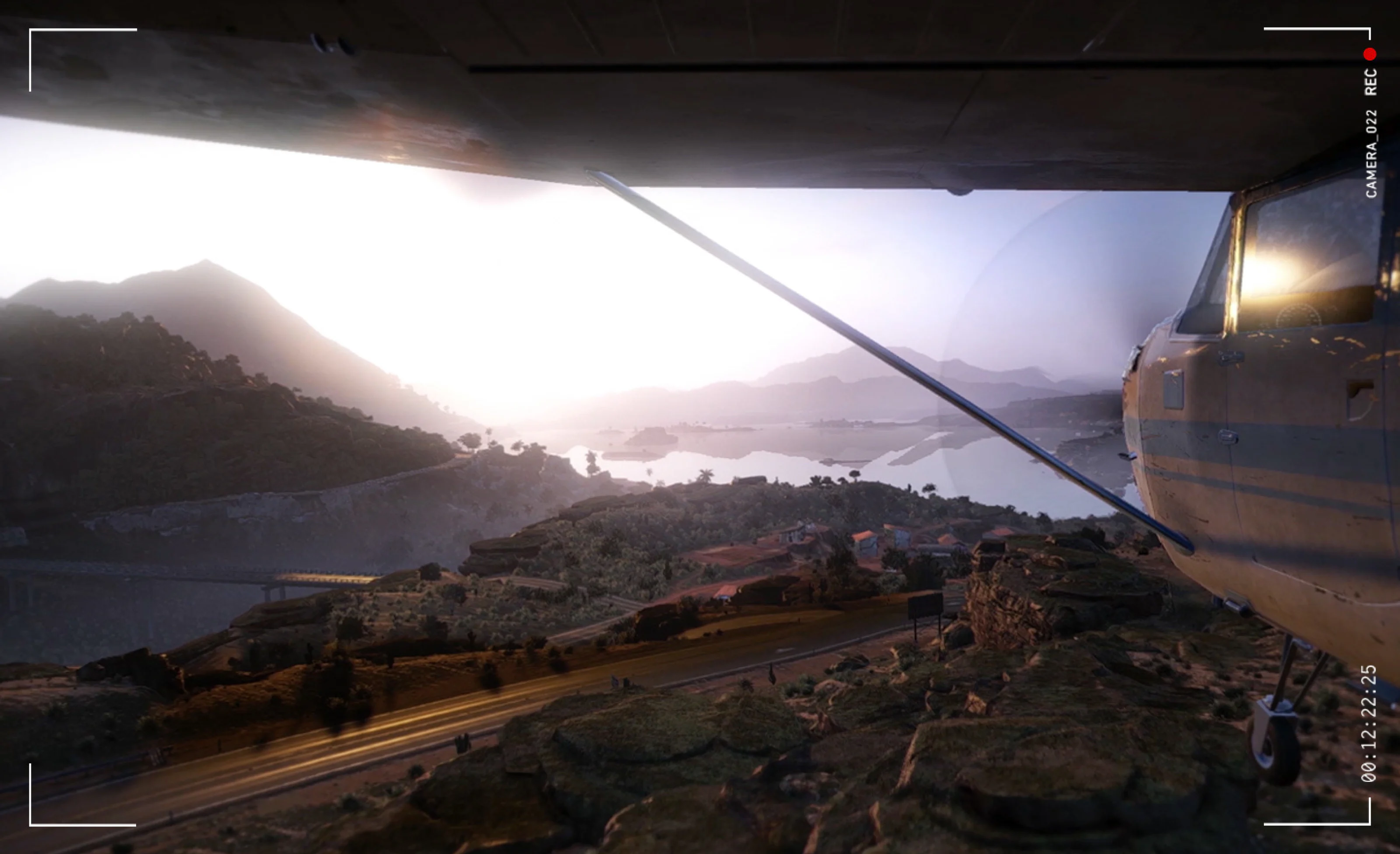 Extract of the project : landscape view from a plane