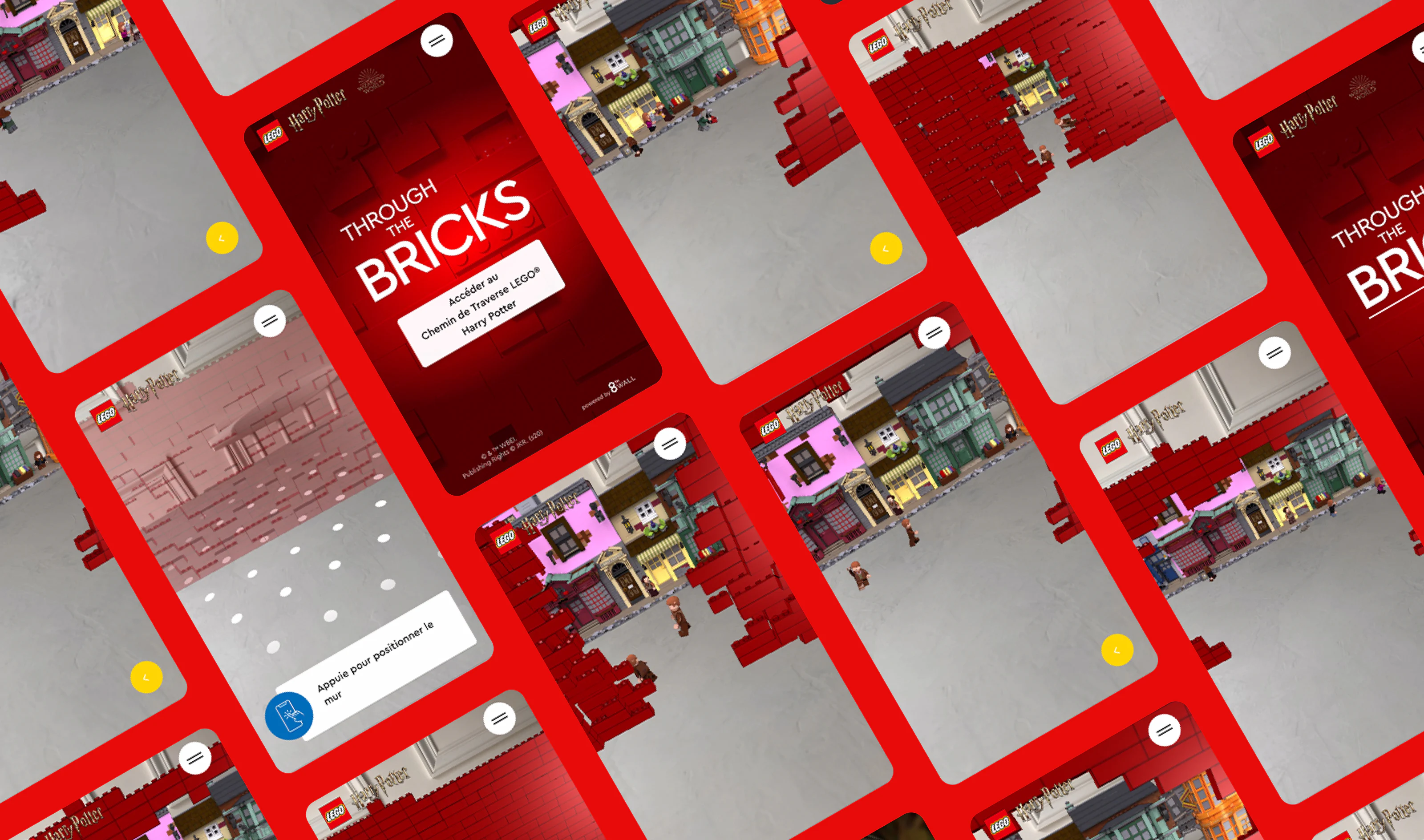 Mosaic of extracts of the application screens