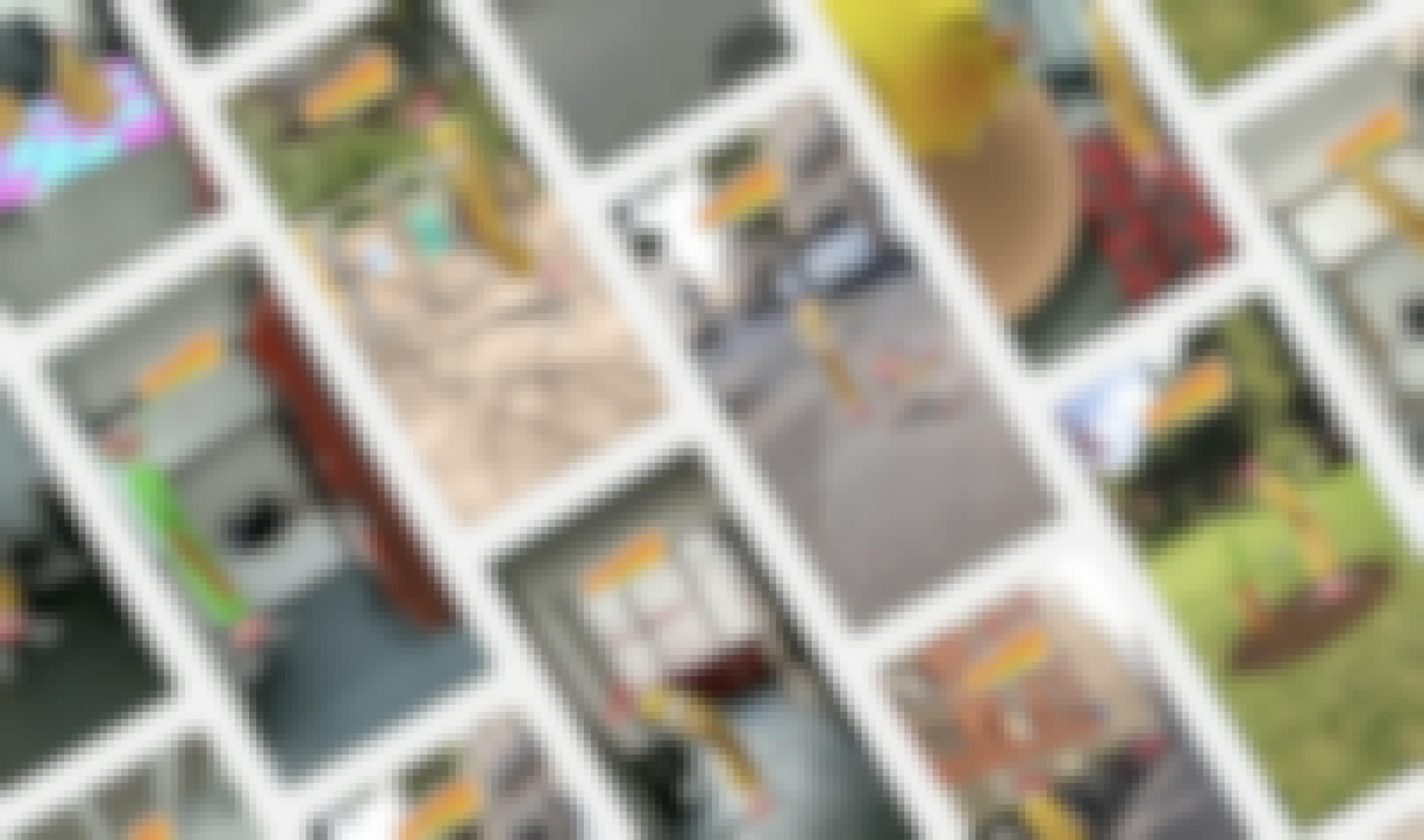 Mosaic of the lenses snapchat for Carambar