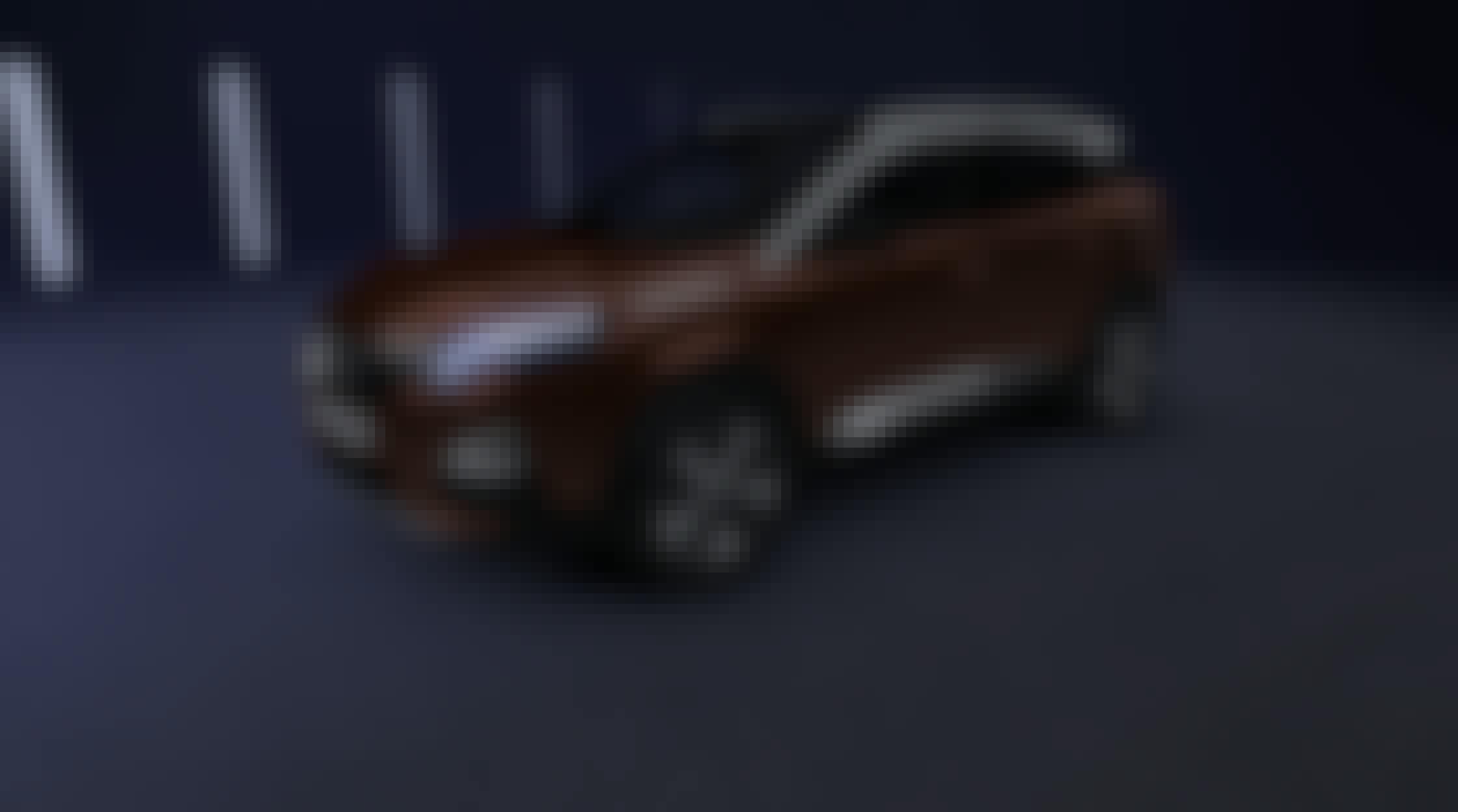 Brown Peugeot 3008 in the dark